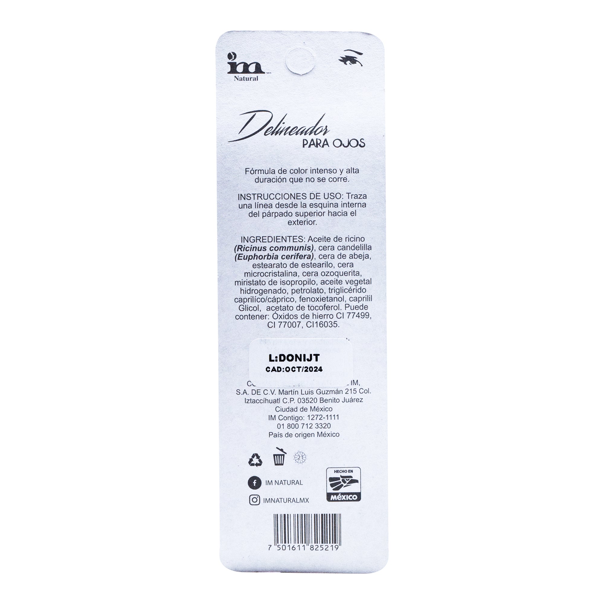 Delineador Para Ojos Negro Intenso Blister 0.8 G