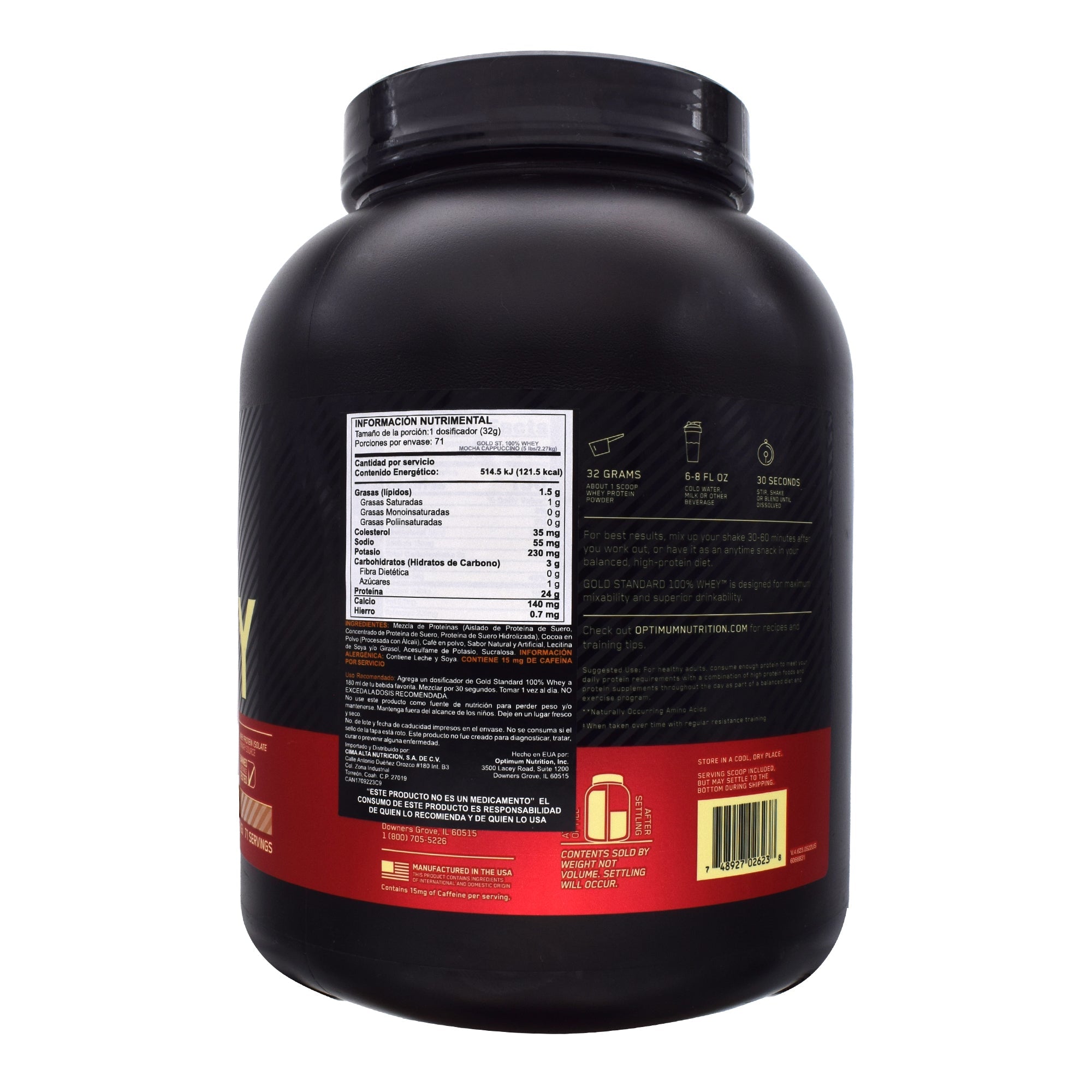 On 100% Whey Gold Std Mocha Capuccino 5 Lb