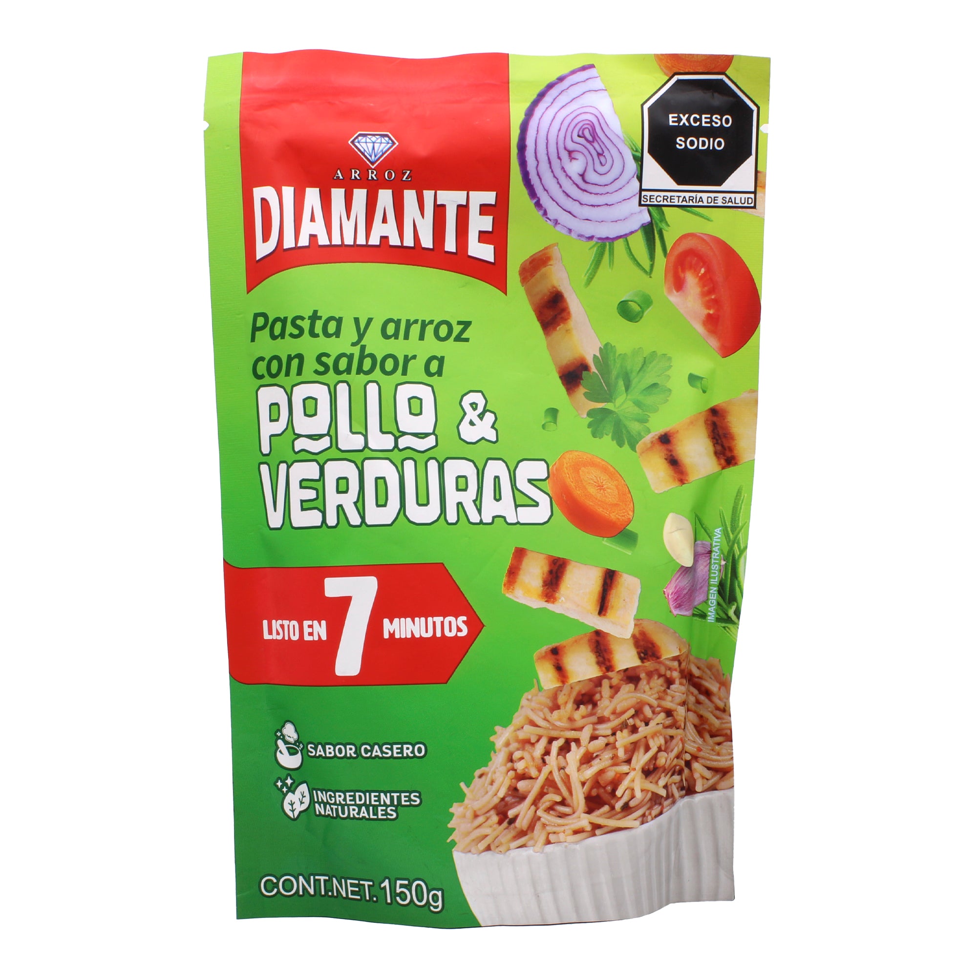Pasta Arroz  Pollo Y Verduras Instantaneo 150 G