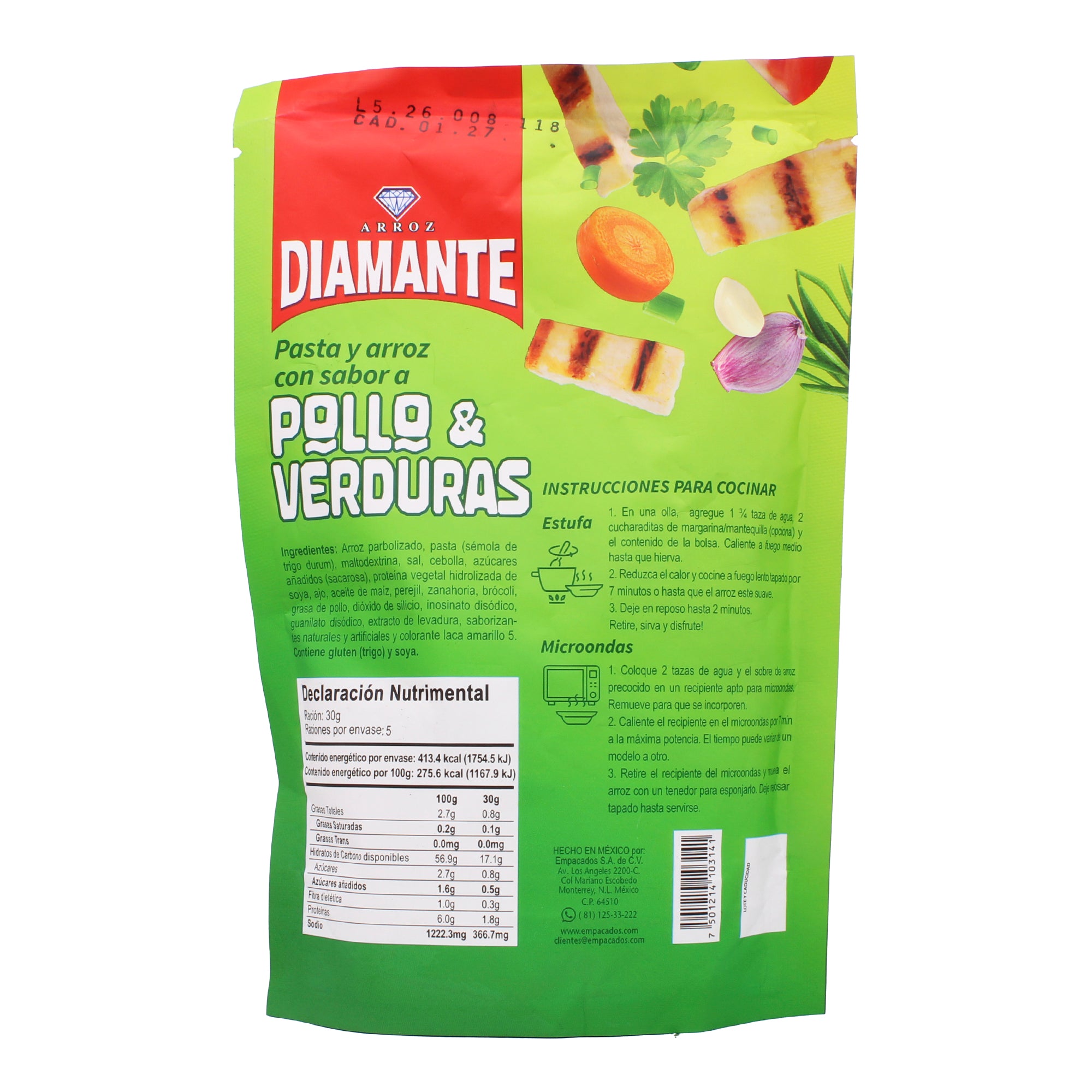 Pasta Arroz  Pollo Y Verduras Instantaneo 150 G