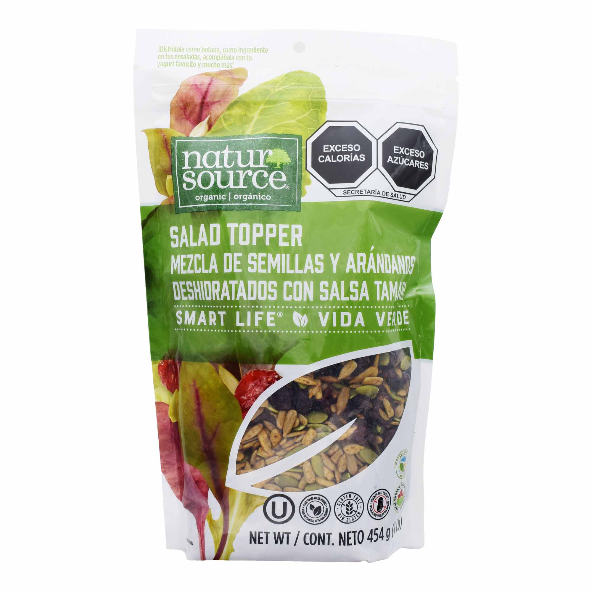Mezcla De Semillas Y Arandanos Deshidratados Con Salsa Tamari 454 G