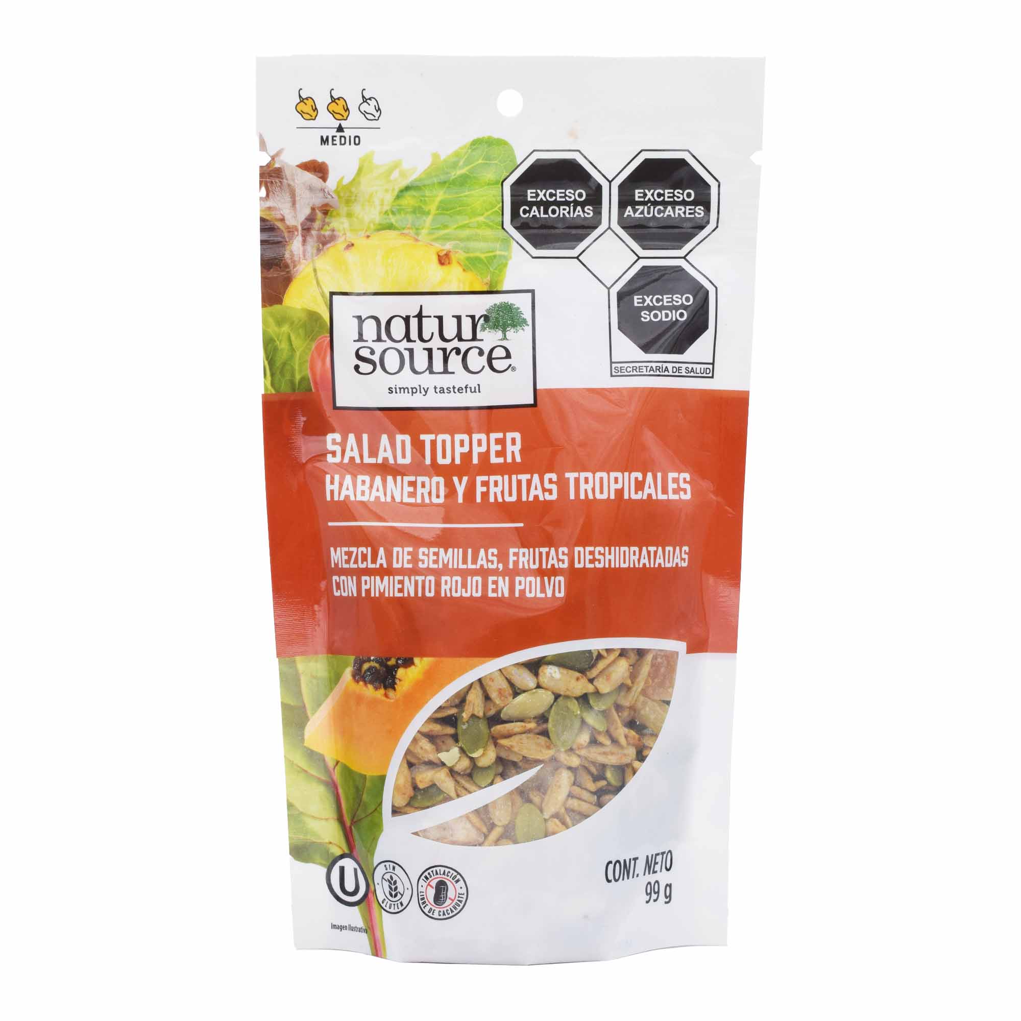 Mezcla De Semillas Frutas Deshidratadas Con Pimiento Rojo En Polvo 99 G