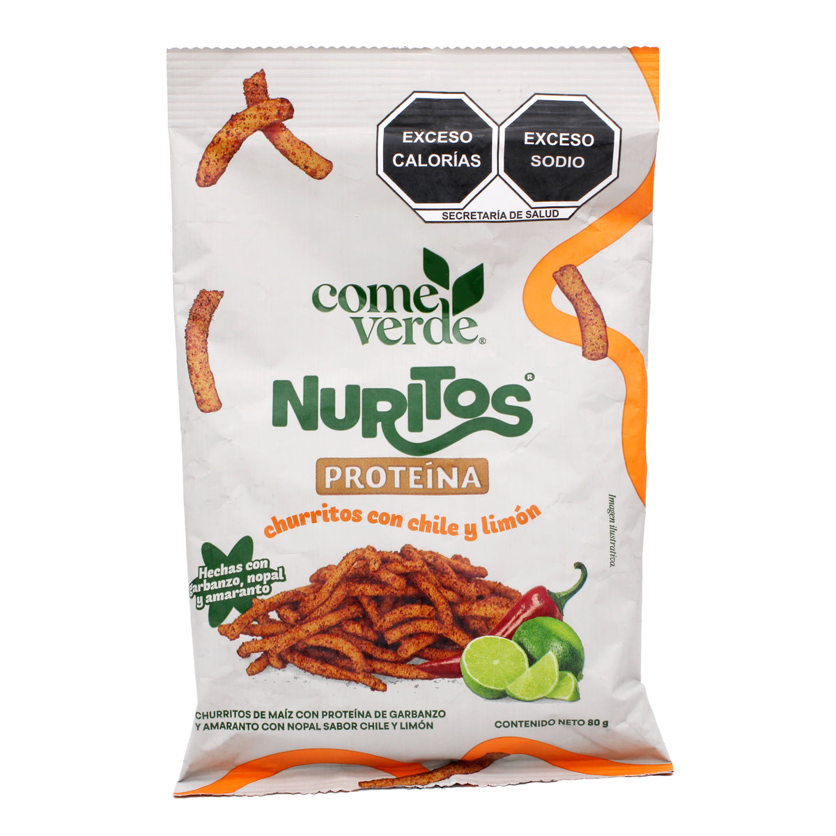 Churritos Con Proteina Chile Limon 80 G
