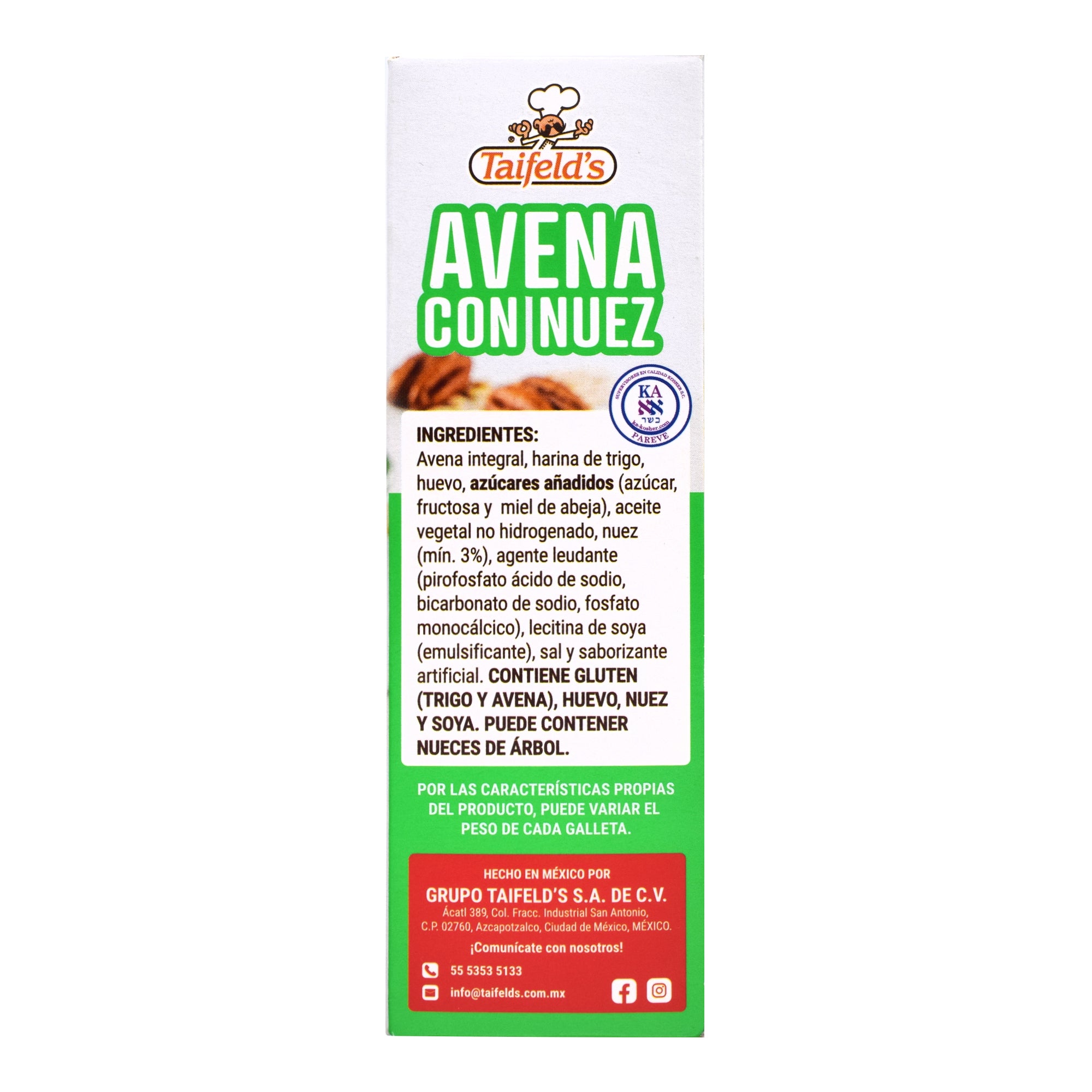 Galleta De Avena Con Nuez 90 G