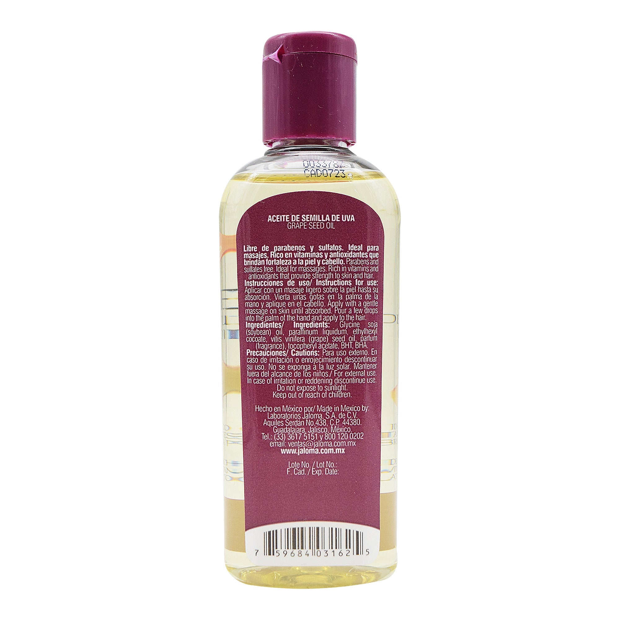 Aceite De Semilla De Uva 120 Ml