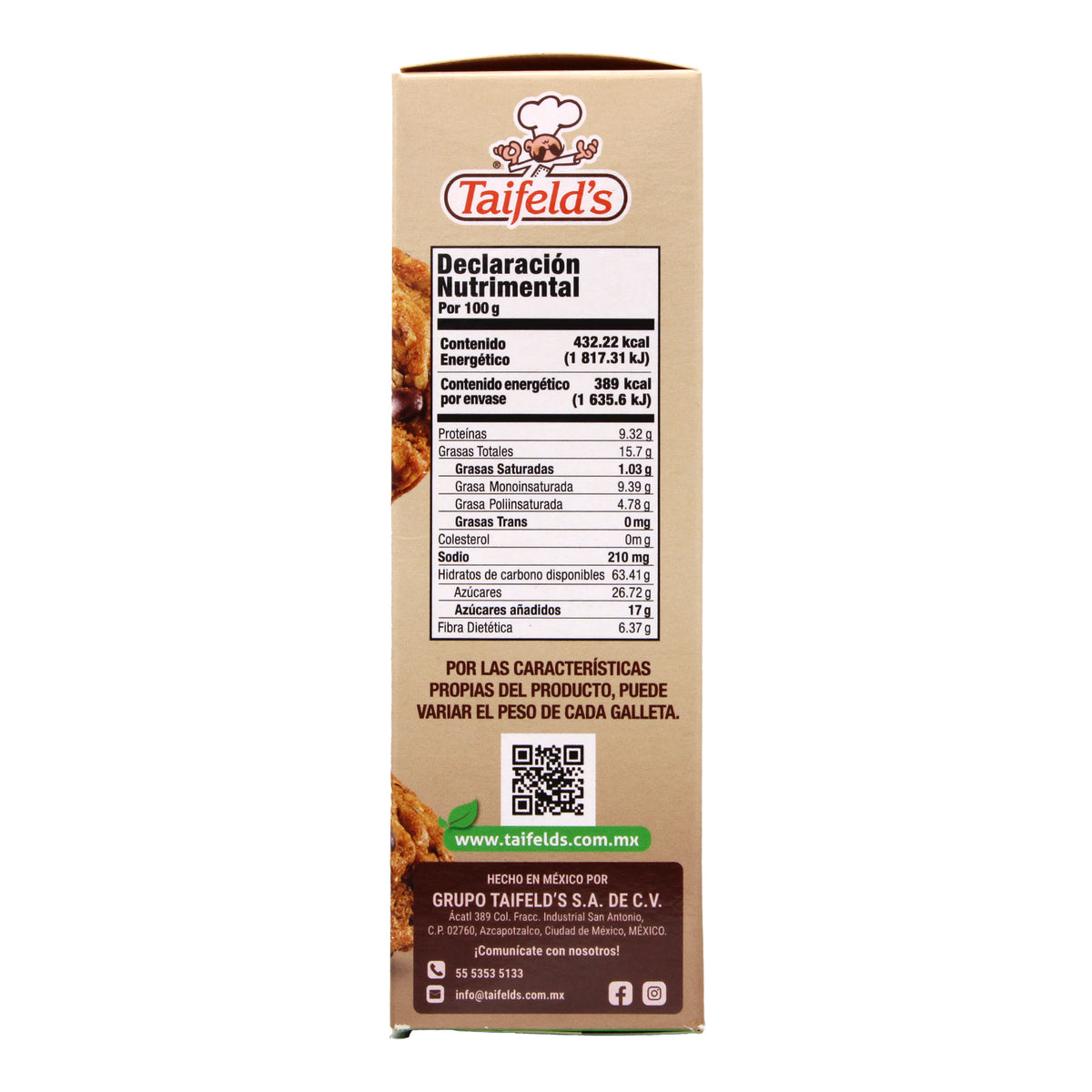 Galleta Proteina Chispas De Chocolate 90 G