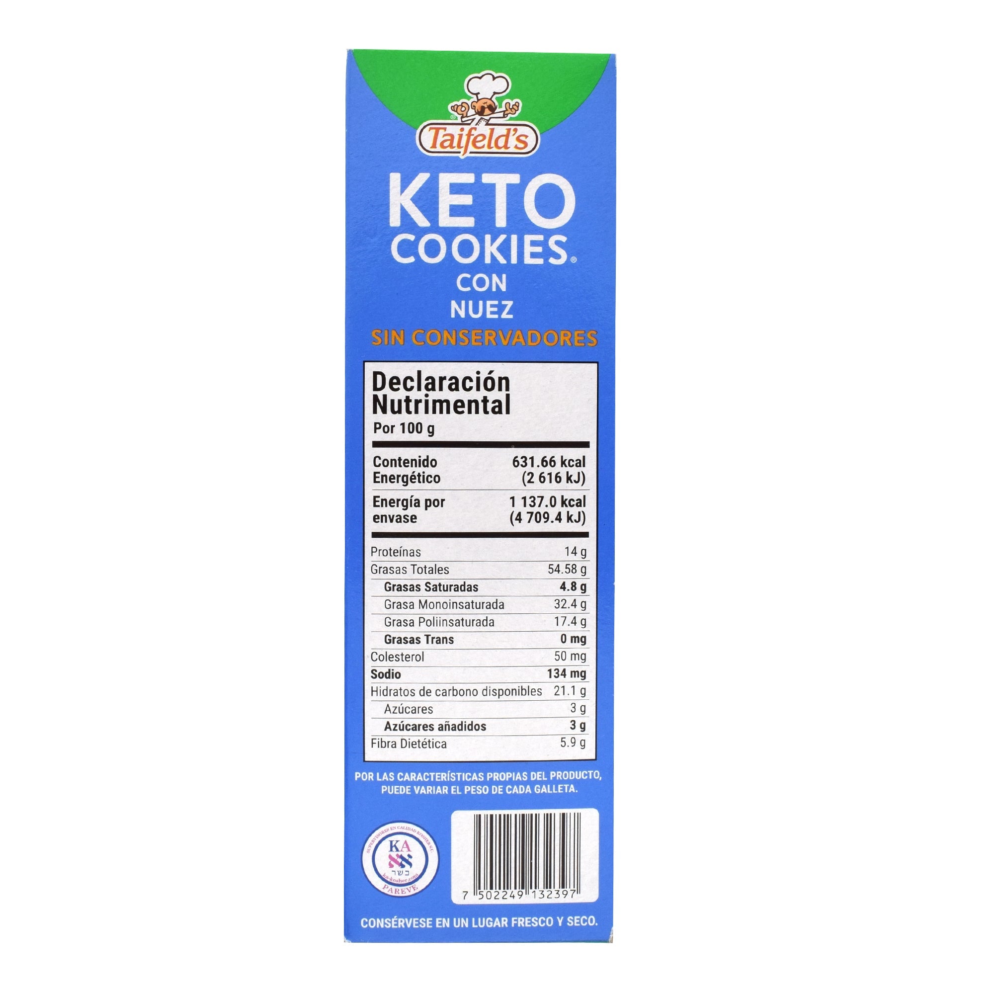 Galleta Keto Nuez 180 G