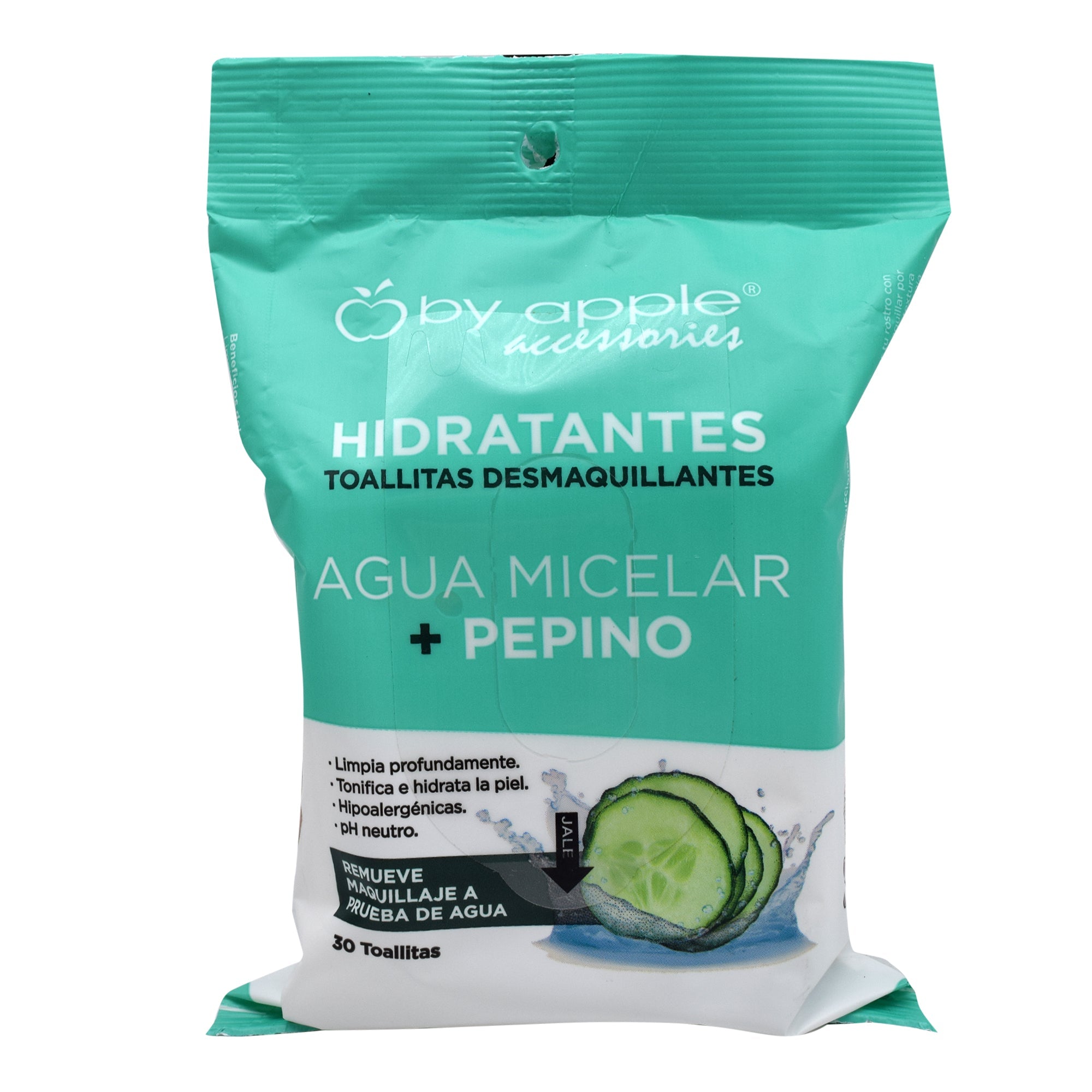 Toallita Desmaquillante Con Agua Micelar Y Pepino 30 Pzas