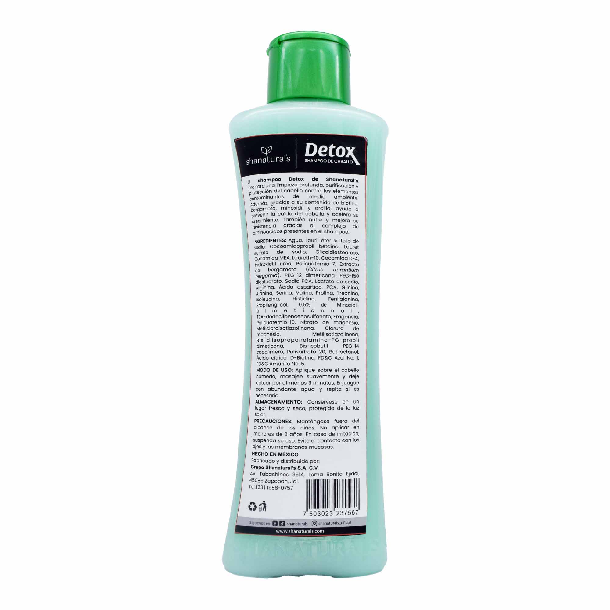 Shampoo Arcilla Minoxidil Bergamota Biotina 500 Ml