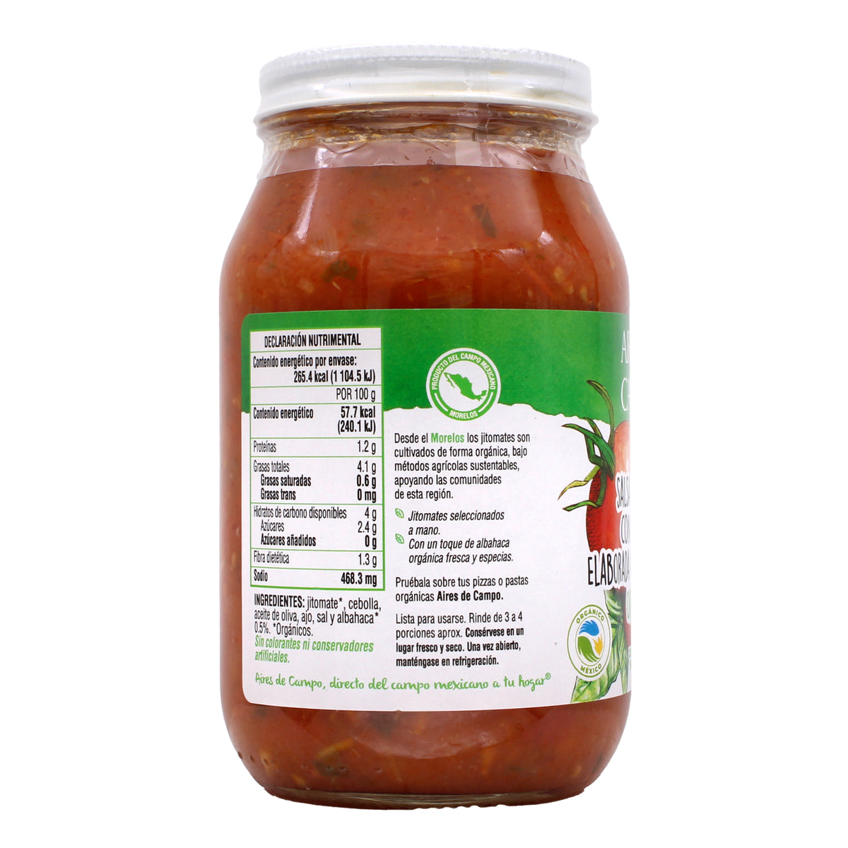 Salsa Pomodoro Con Albahaca 460 Ml