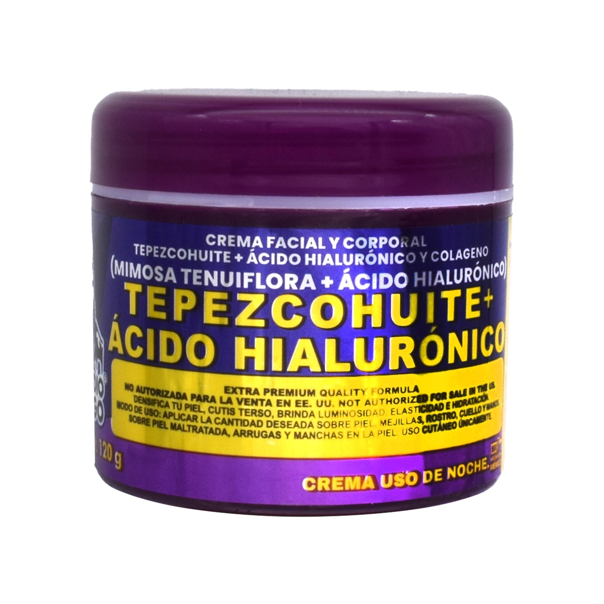 Crema De Tepezcohuite Acido Hialuronico Noche 120 G