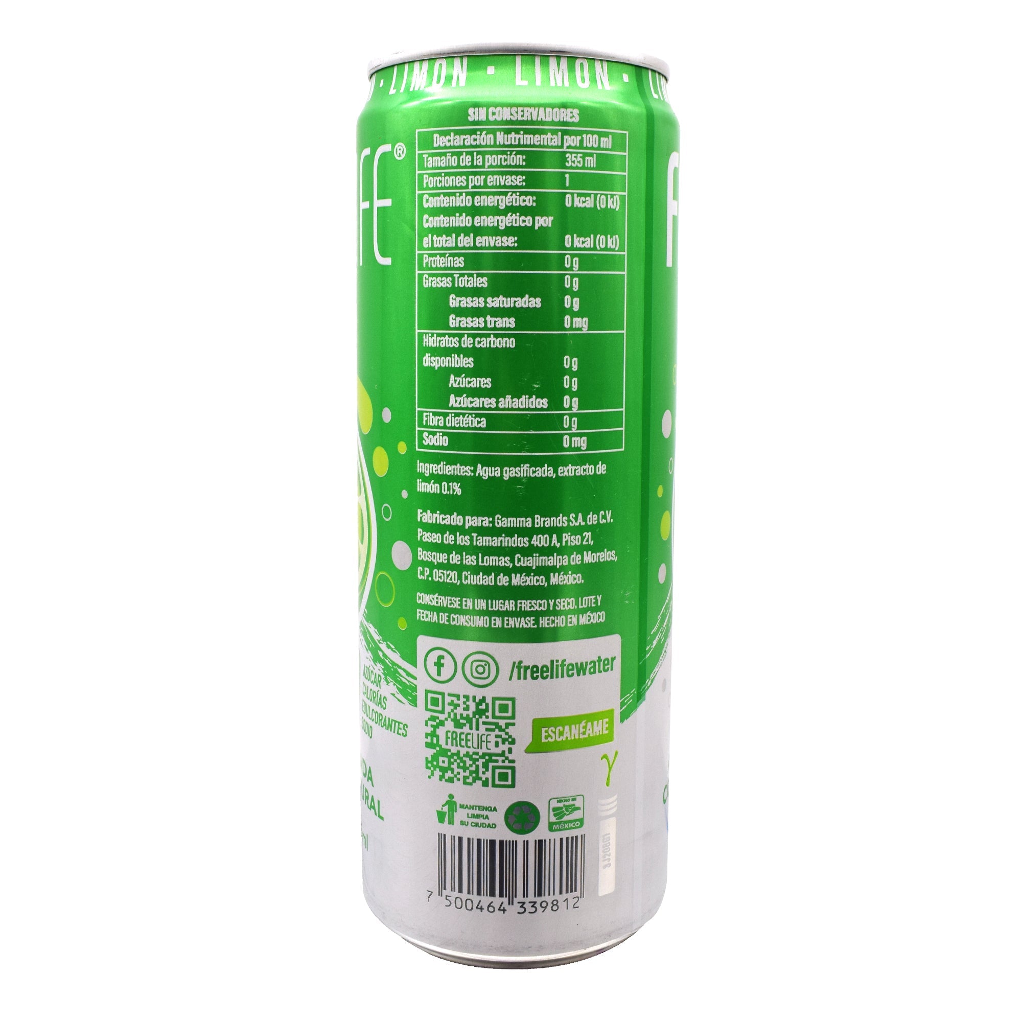 Agua Gasificada Limon 355 Ml