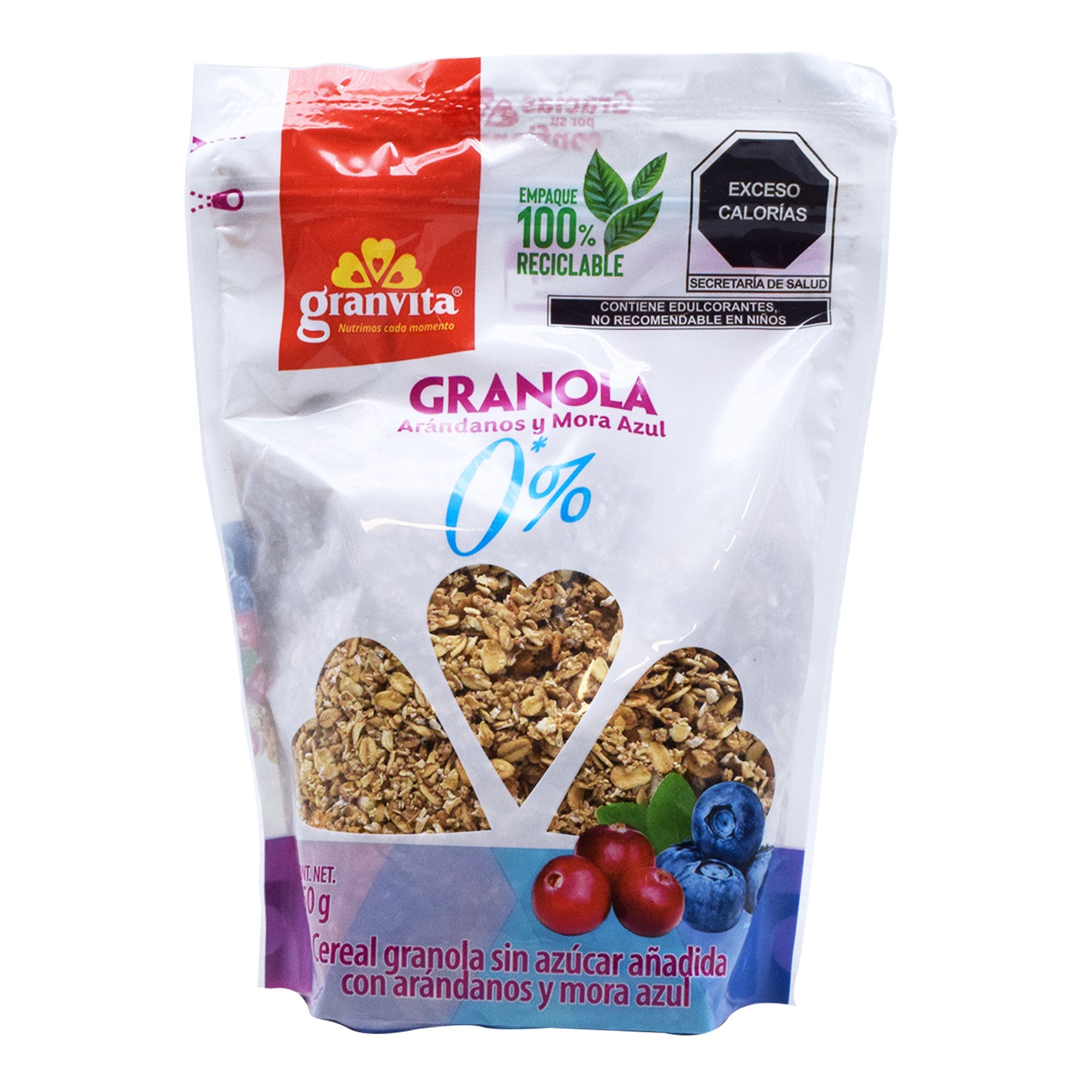 Granola 0 Azucar Con Arandanos 350 G Granvita - Súper Naturista