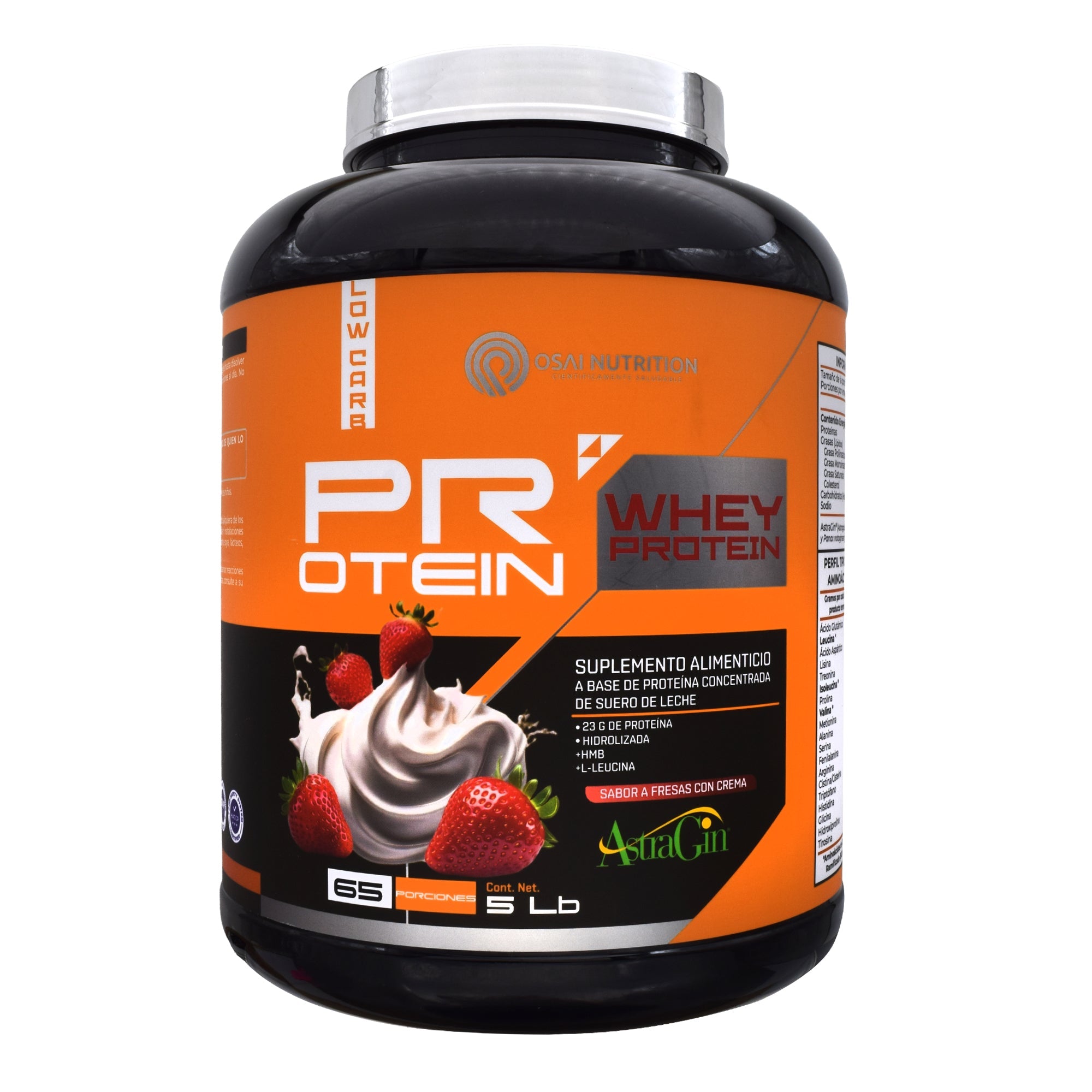 Whey Protein Hmb Lecina Astragin Sab Fresas Con Crema 5 Lb