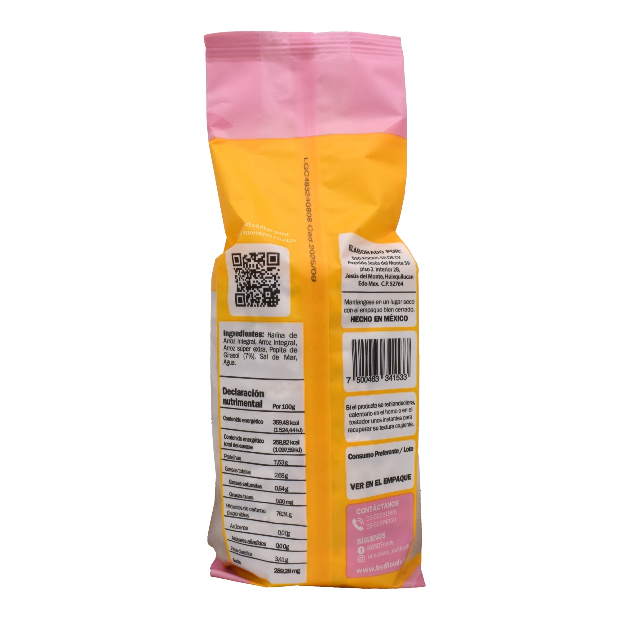 Galleta De Arroz Girasol 72 G