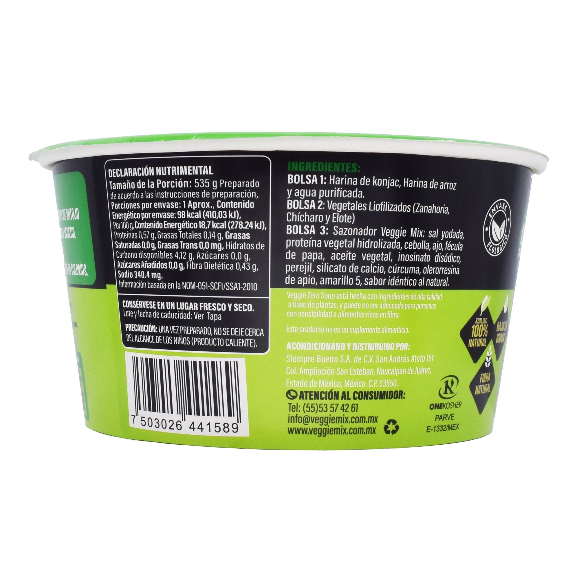 Sopa Arroz Seco De Konjac Instantanea 85 G