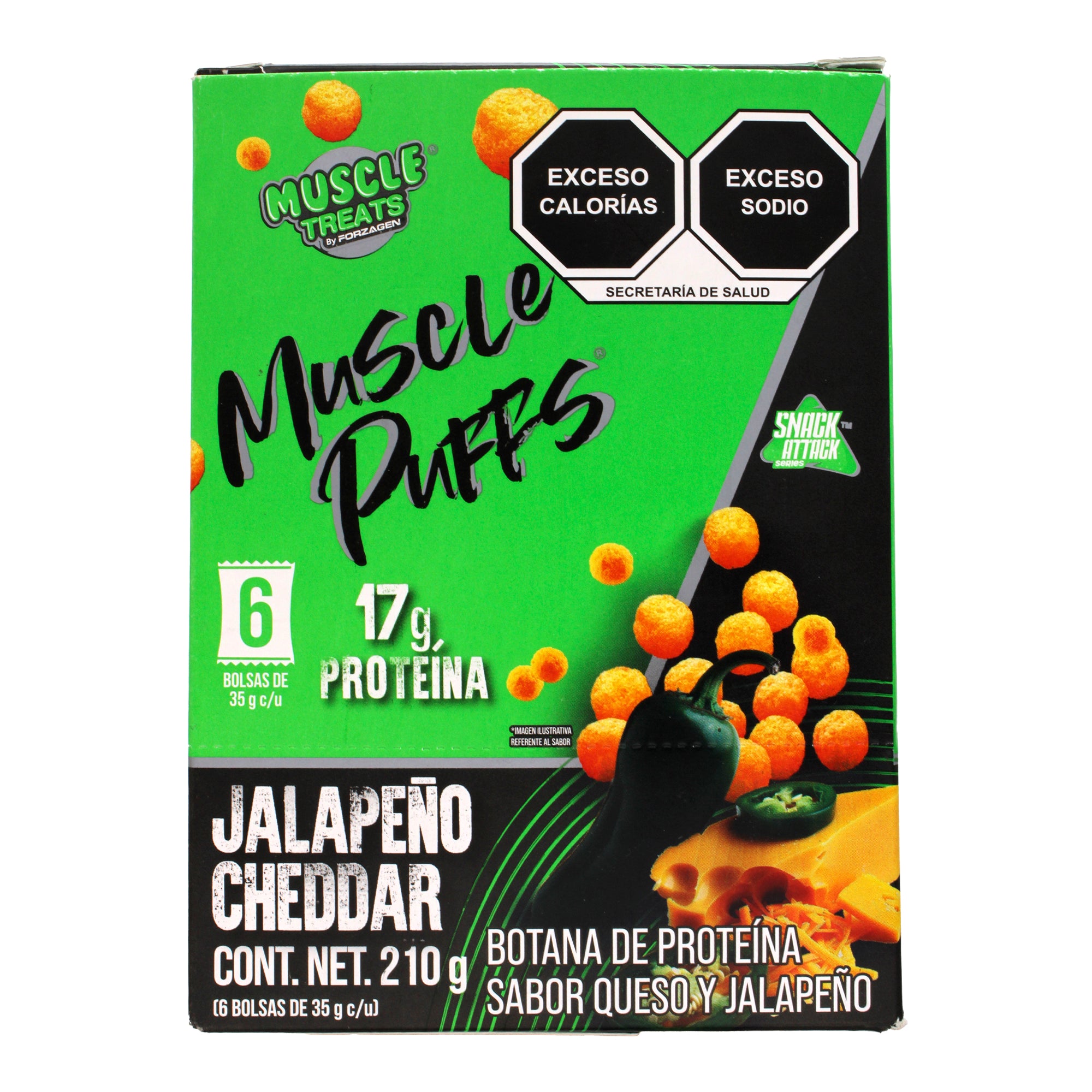 Botana Proteina Queso Jalapeño 35 G (PAQUETE 6)