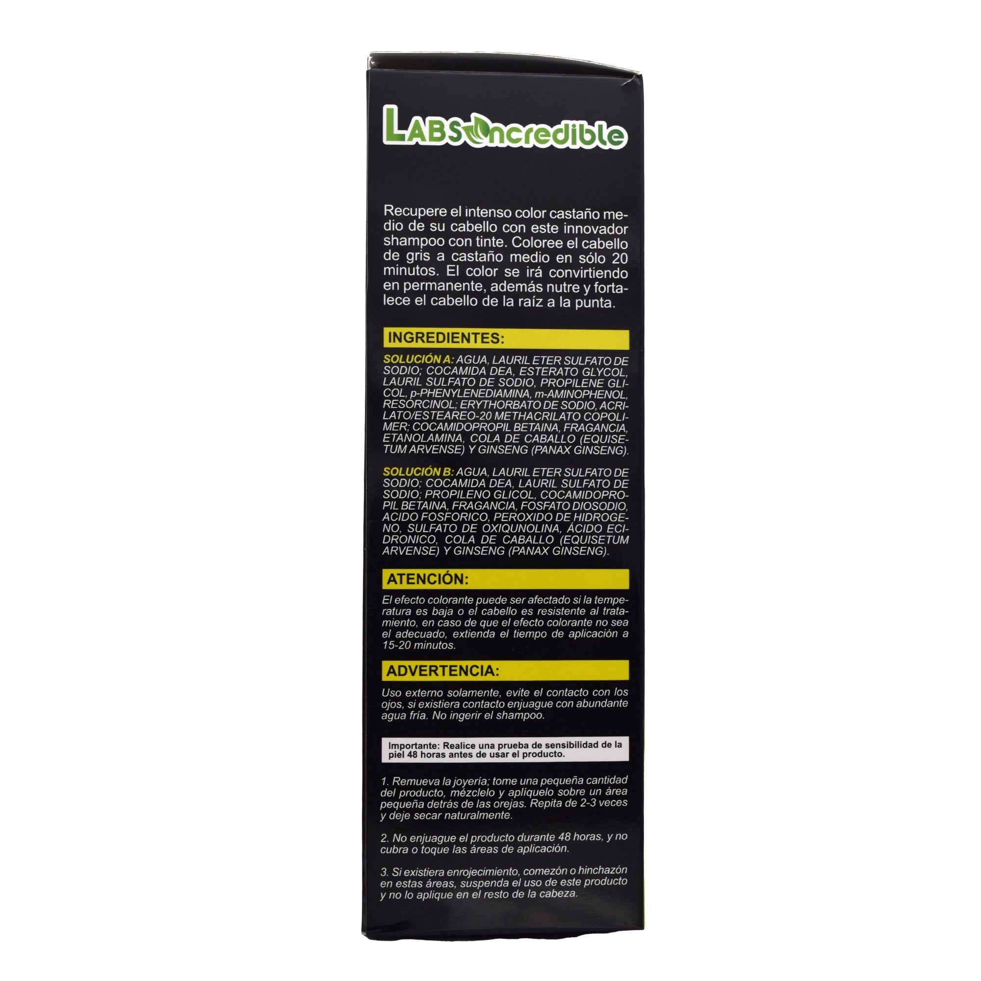 Shampoo Tinte Castaño Ginseng Caballada 450 Ml