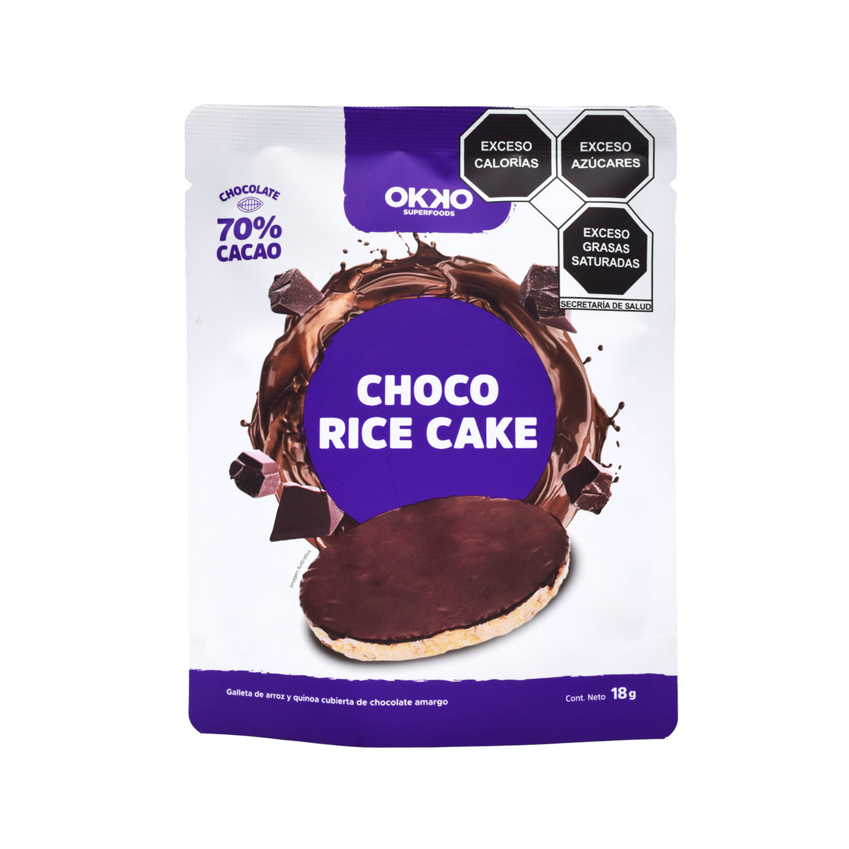 Sab Candy Galleta de arroz sab chocolate 18 g okko - Súper Naturista