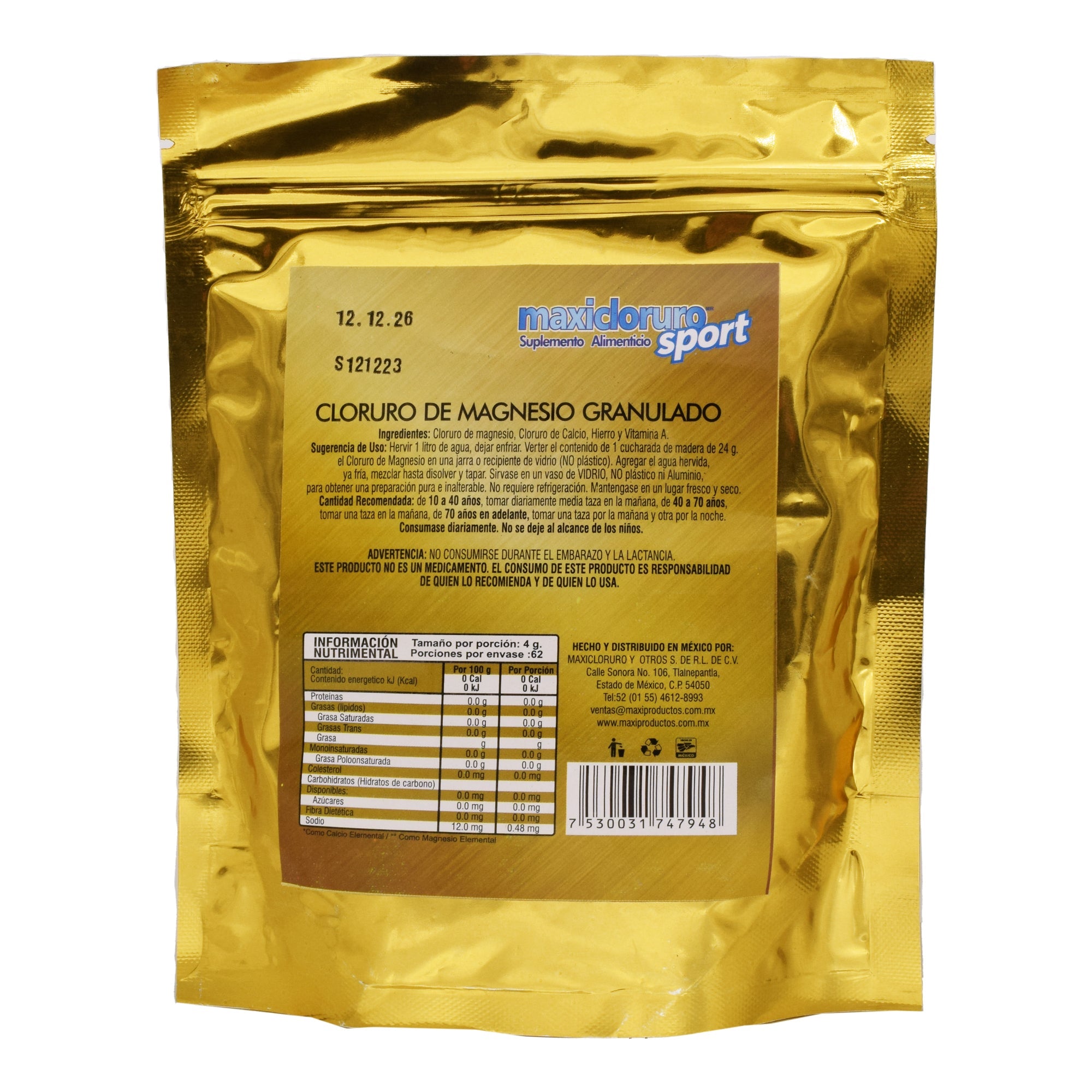 Cloruro De Magnesio Sport 250 G