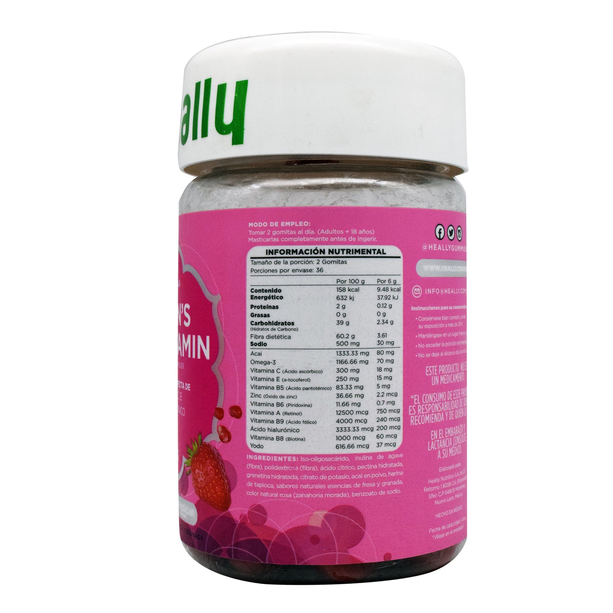 Gomitas Multi Para Mujer Fresa Granada 216 G