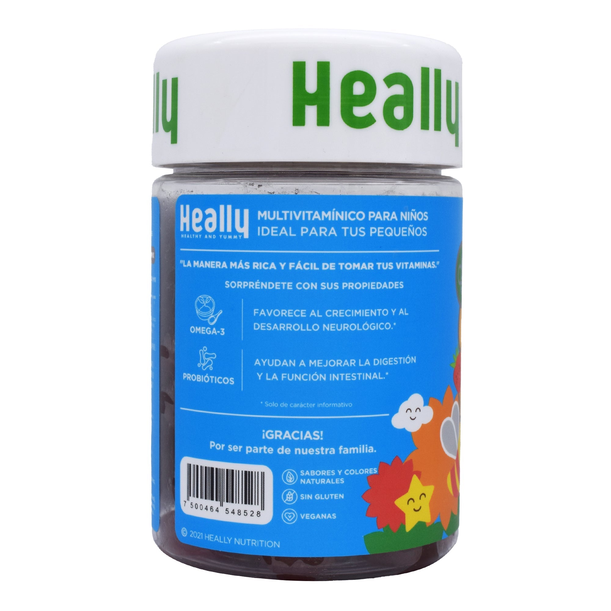 Multivitaminico Para Niño Mas Probioticos Fresa 72 Gomitas
