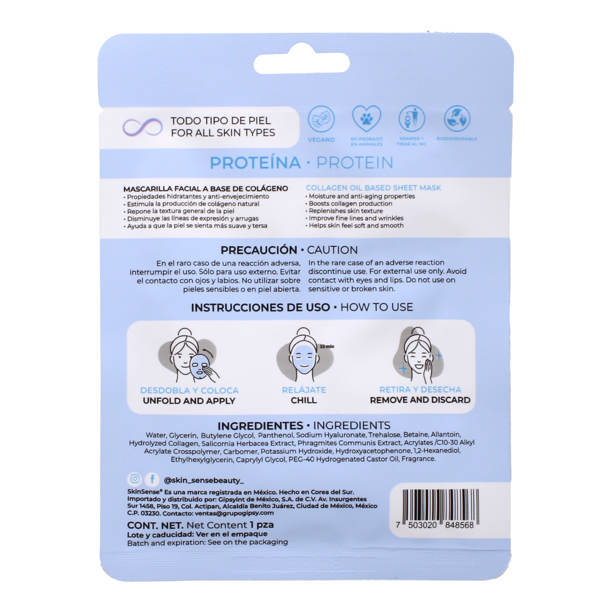 Mascarilla Facial Colageno 25 G