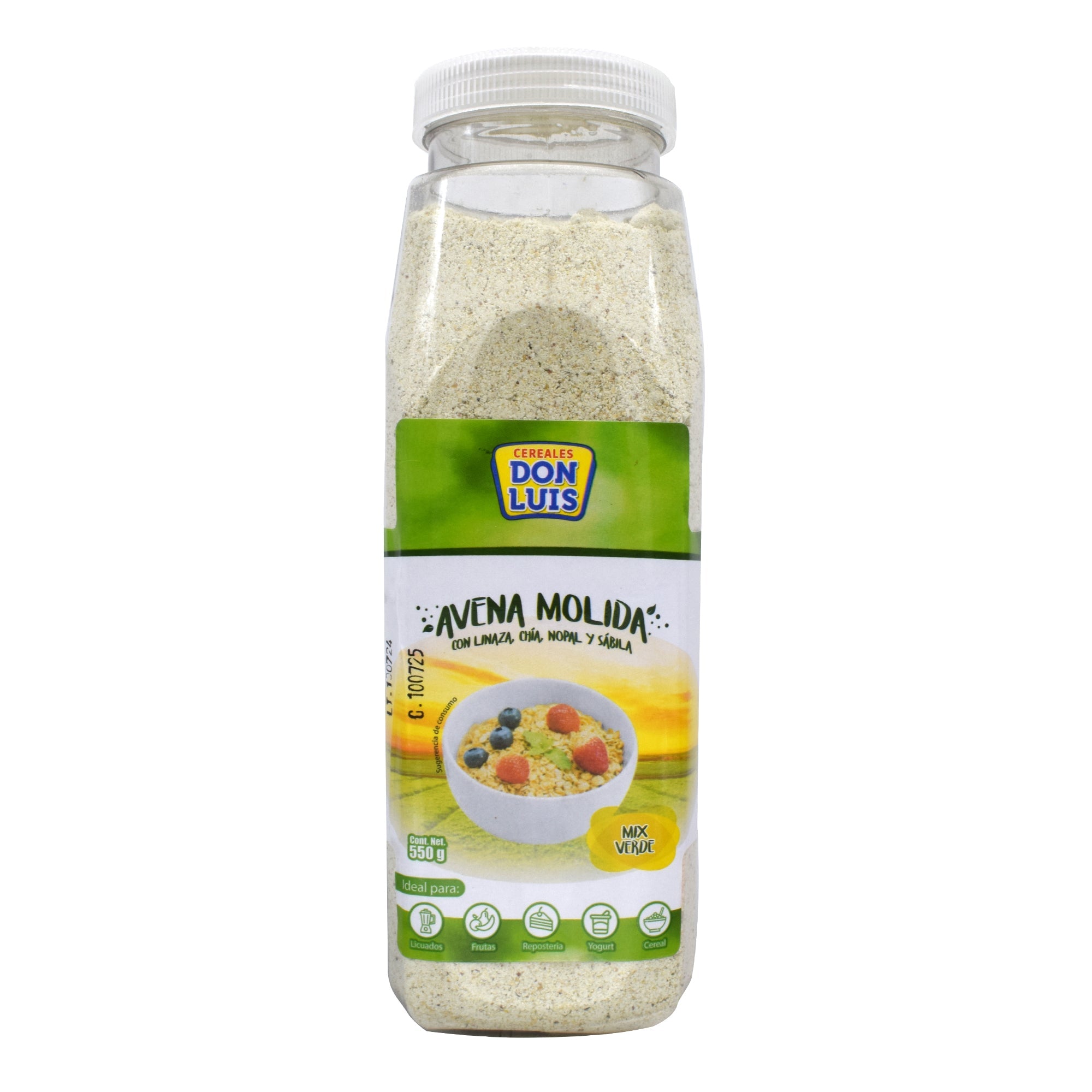 Avena Molida Con Linaza Chia Nopal Y Sabila 550 G