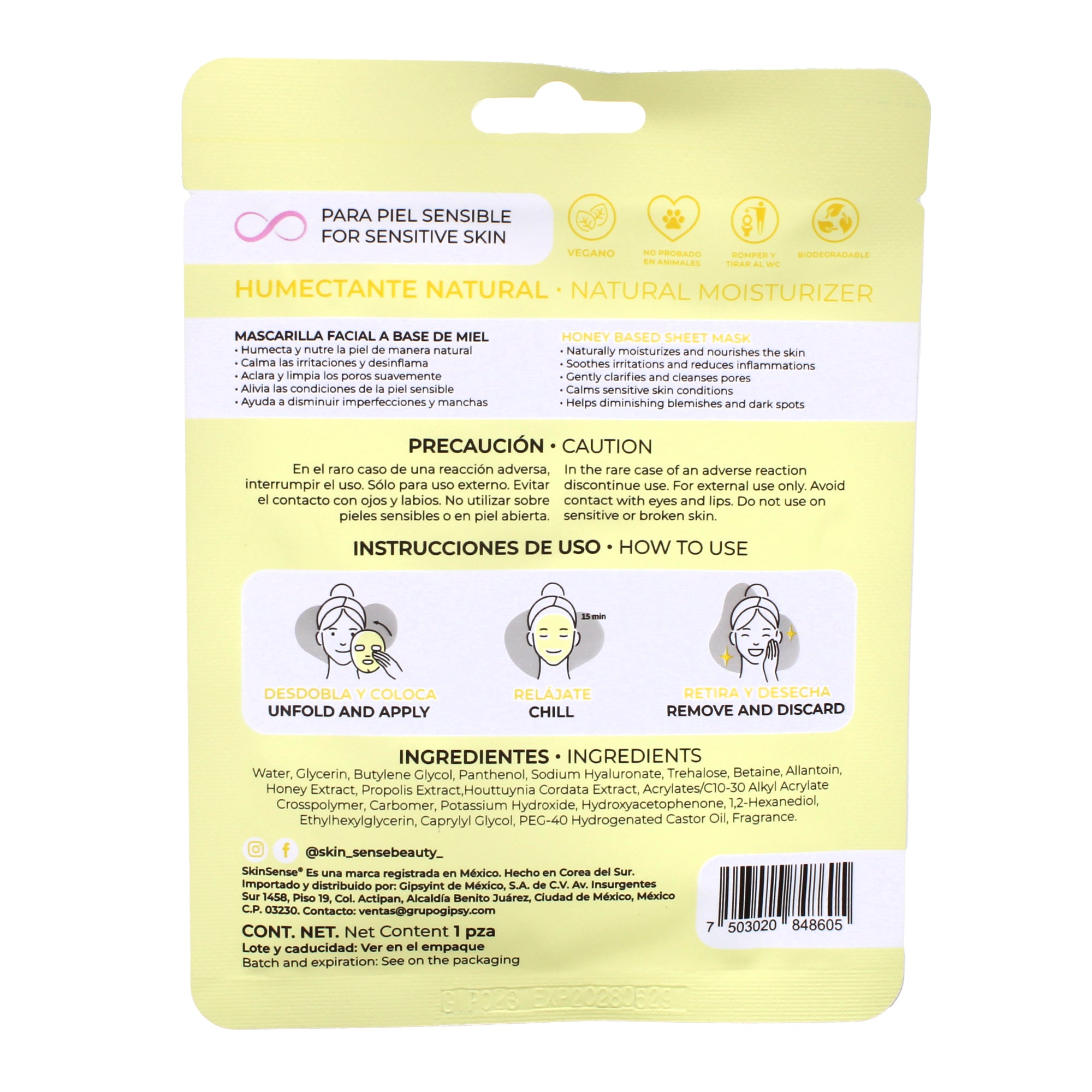 Mascarilla Facial Miel 25 G
