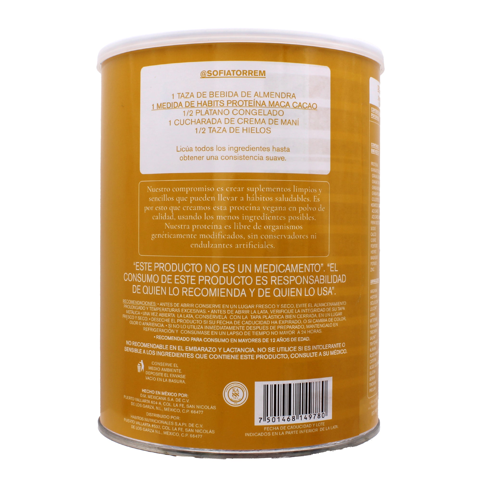 Proteina Vegana Maca Cacao 488 G