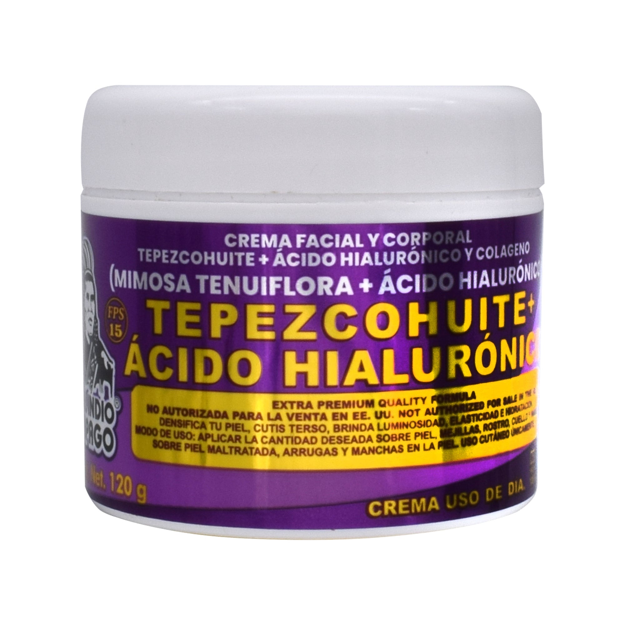 Crema De Tepezcohuite Acido Hialuronico Dia 120 G