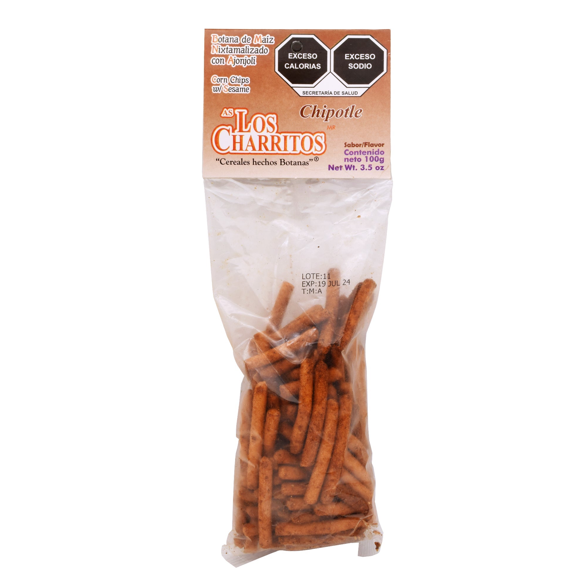 Churritos De Ajonjoli Sab Chipotle 100 G (Caja 15)