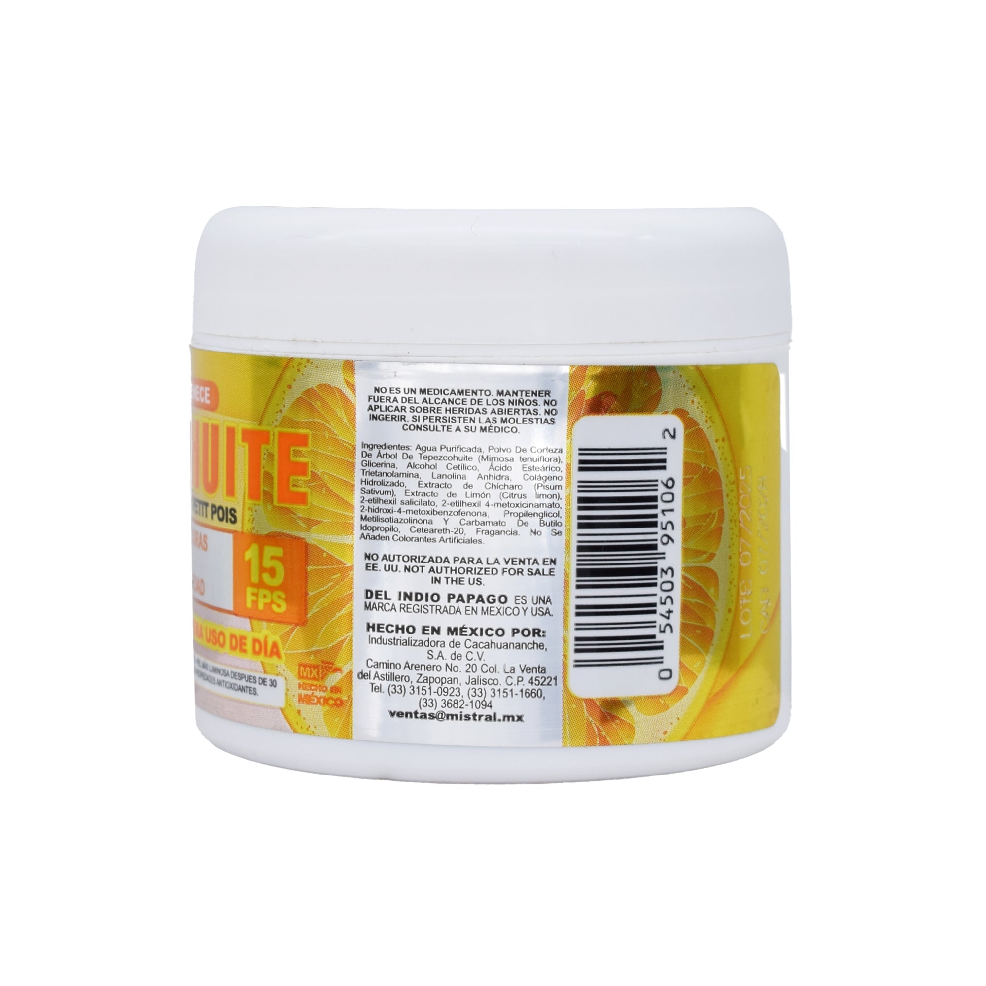 Crema Tepezcohuite Aclarante Dia 120 G