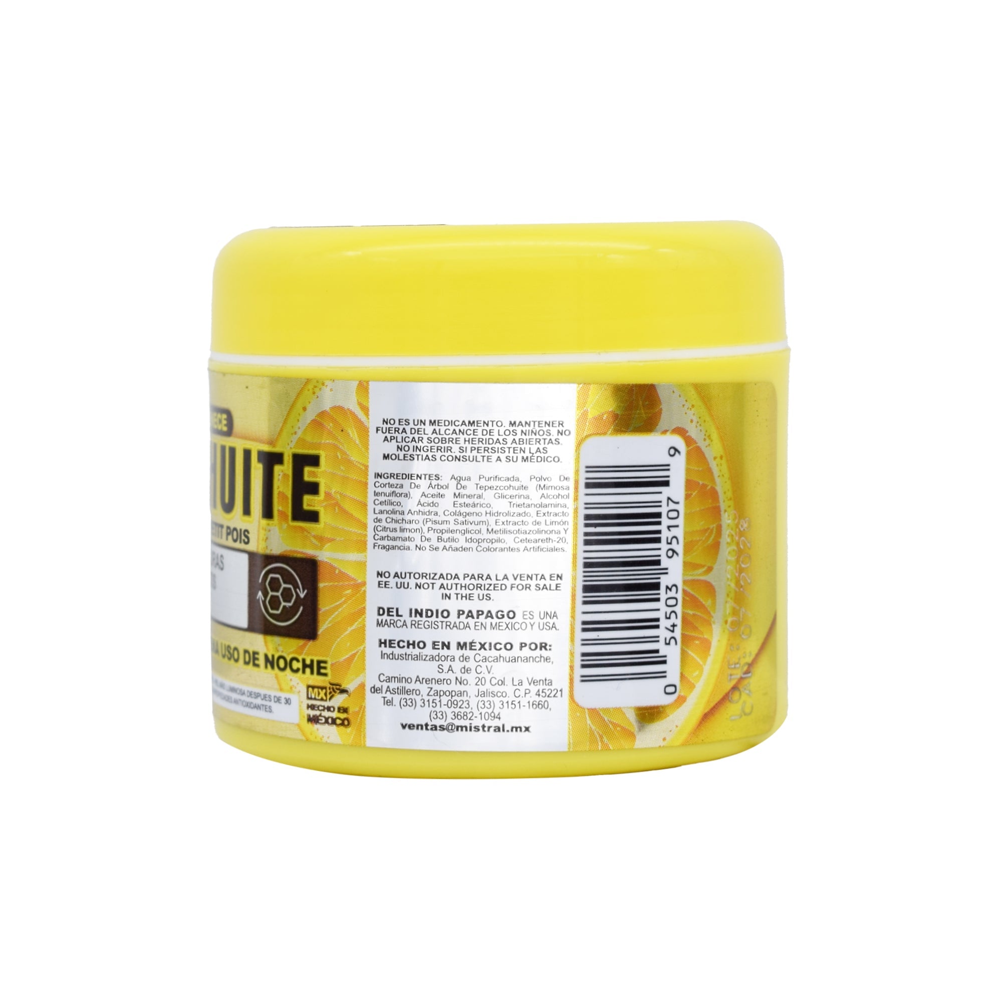 Crema Tepezcohuite Aclarante Noche 120 G