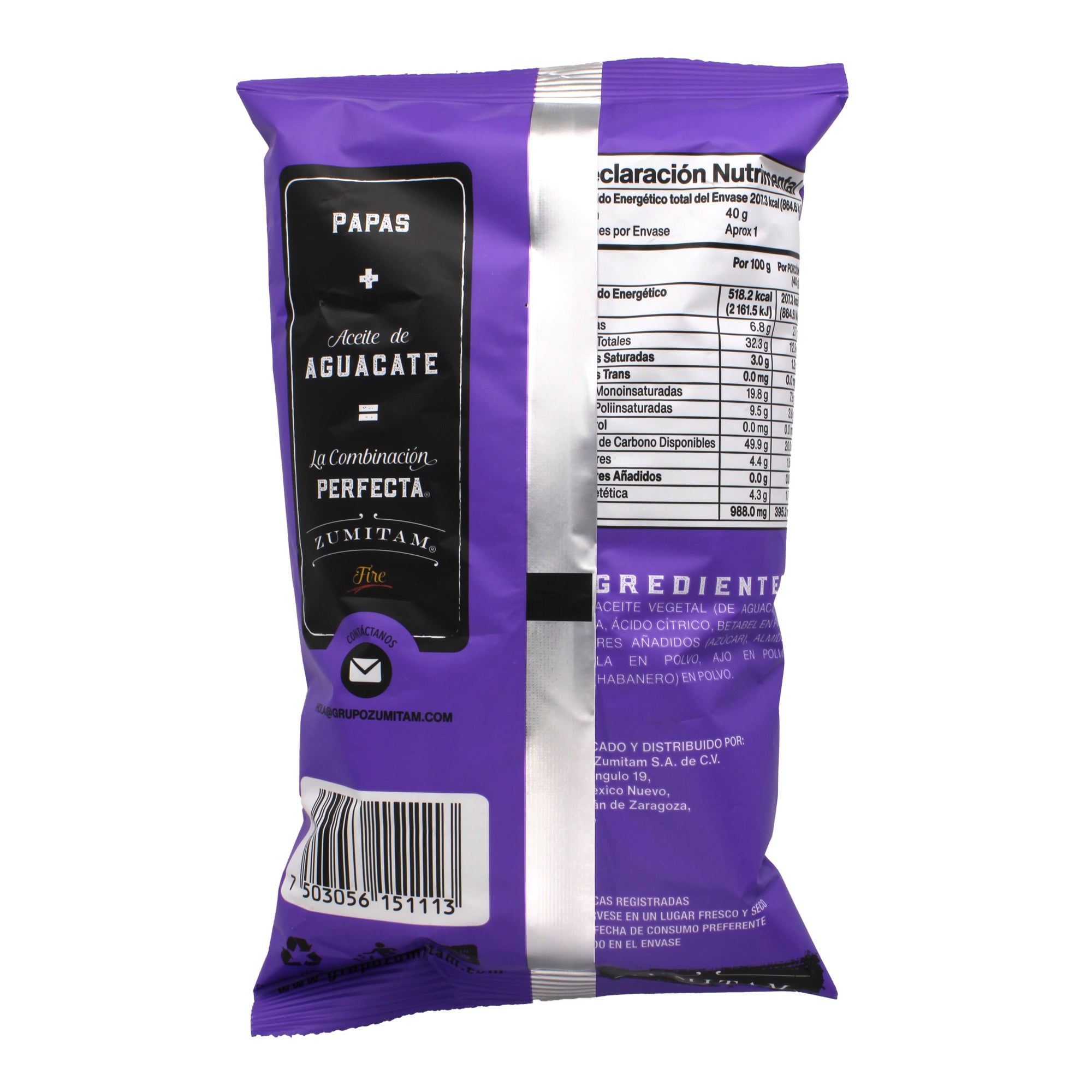 Papas Fritas Aceite De Aguacate 40 G