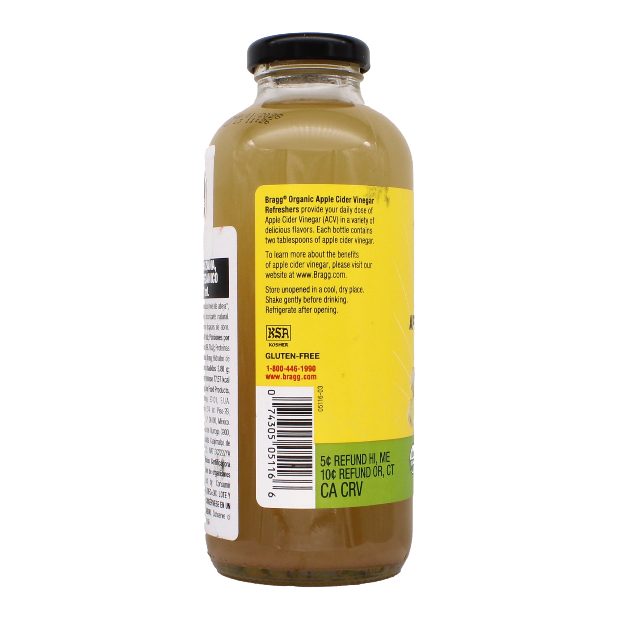 Bebida Vinagre De Manzana Miel Limon Y Jengibre 473 Ml