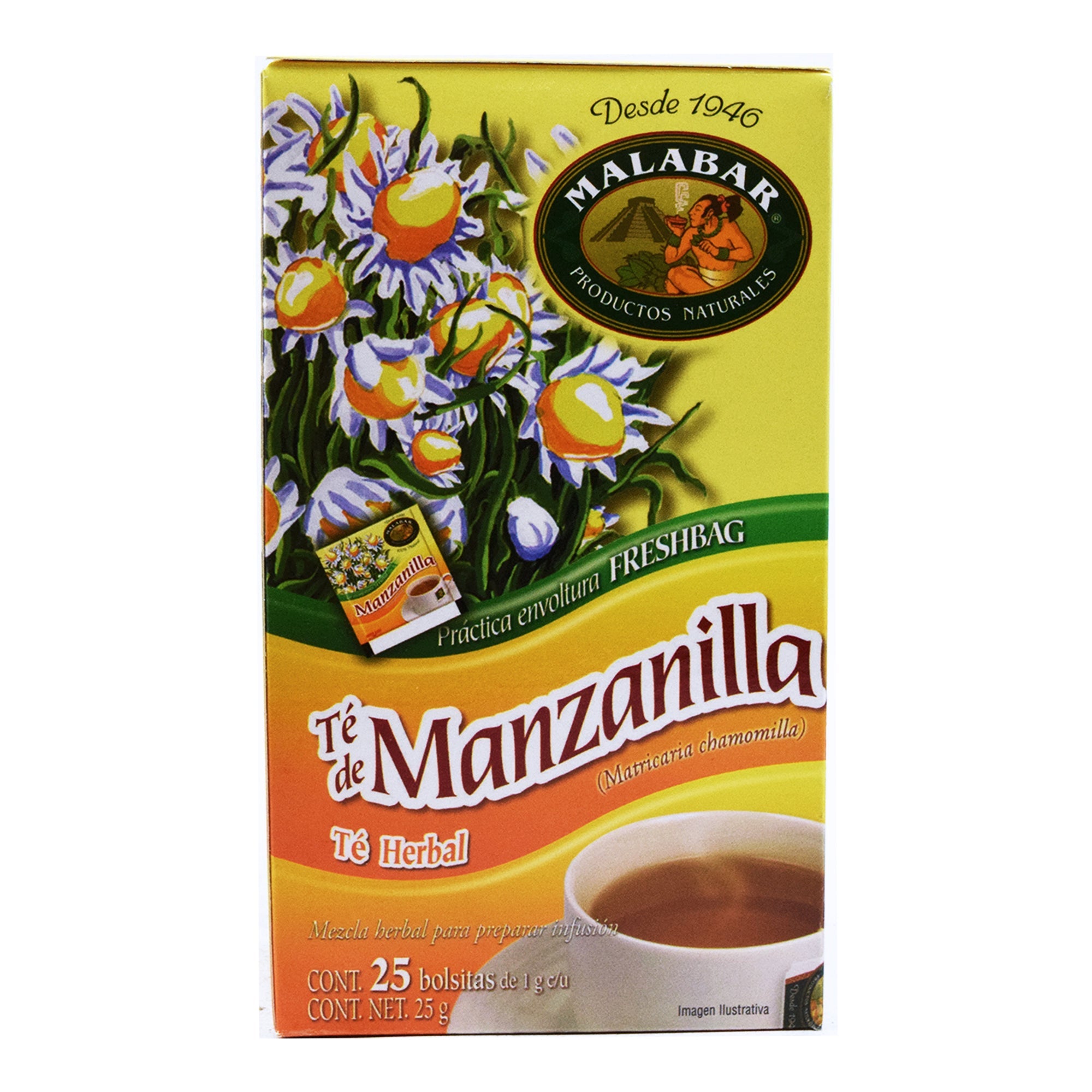 Te De Manzanilla Malabar 25 Bolsitas