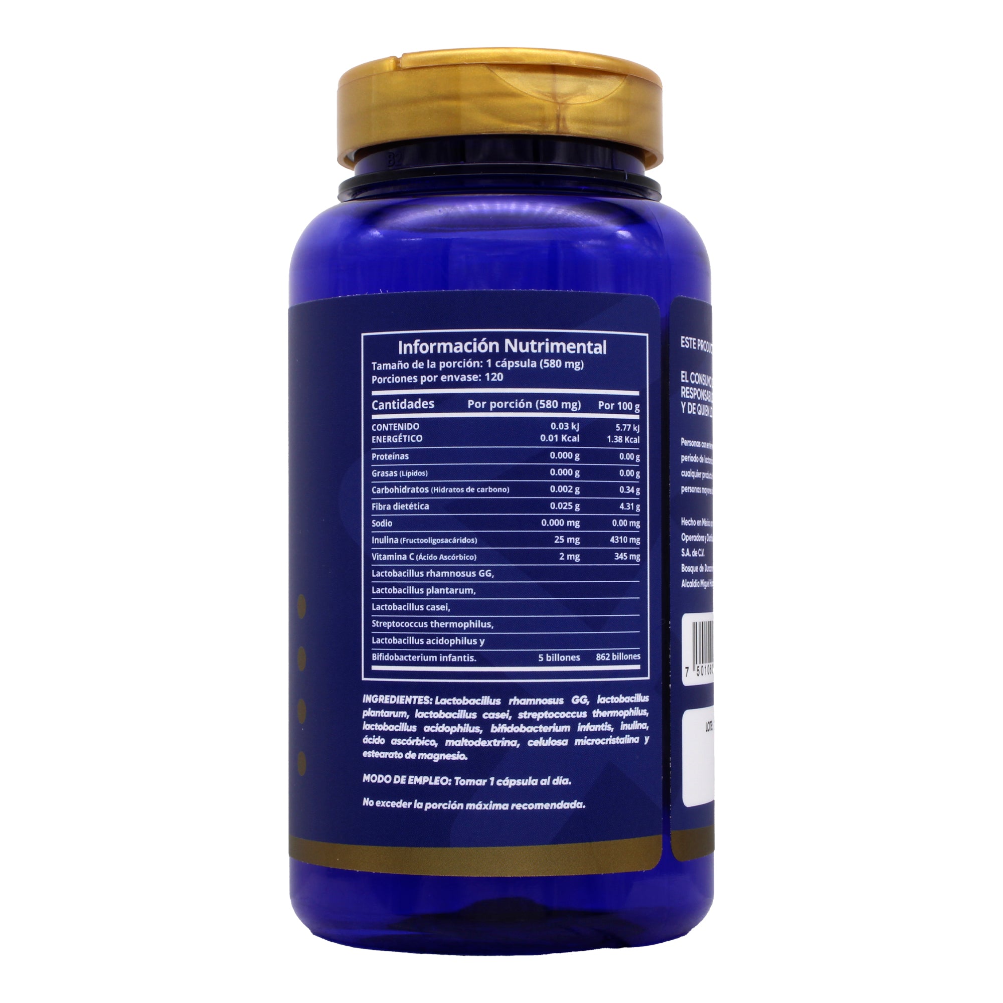 Probioticos Mas Prebioticos 120 Cap