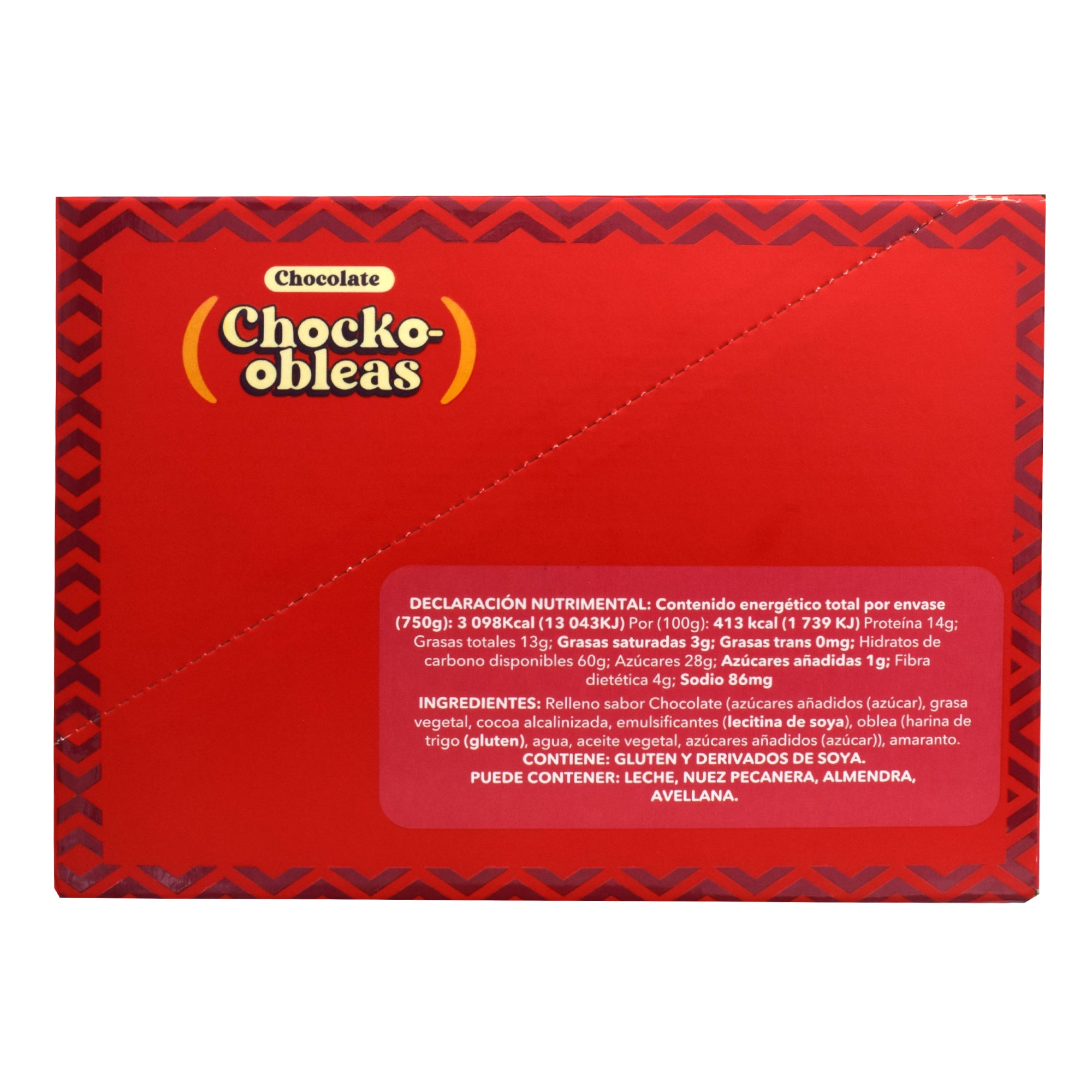 Obleas De Chocolate Rellenas De Chocolate 75 G (Paquete 10)