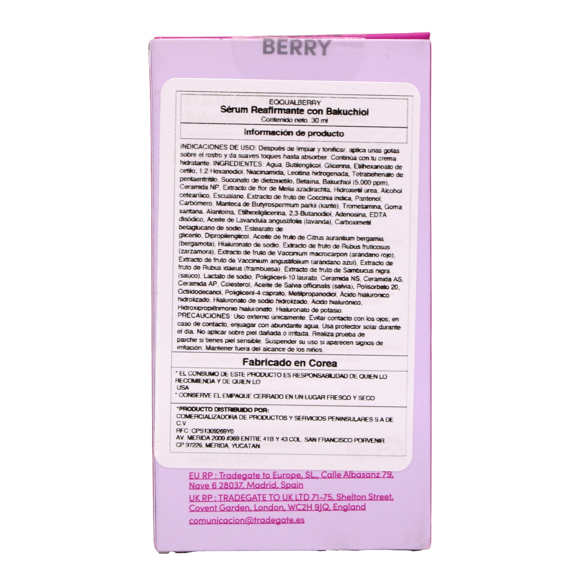 Serum Reafirmante Con Bakuchiol 30 Ml