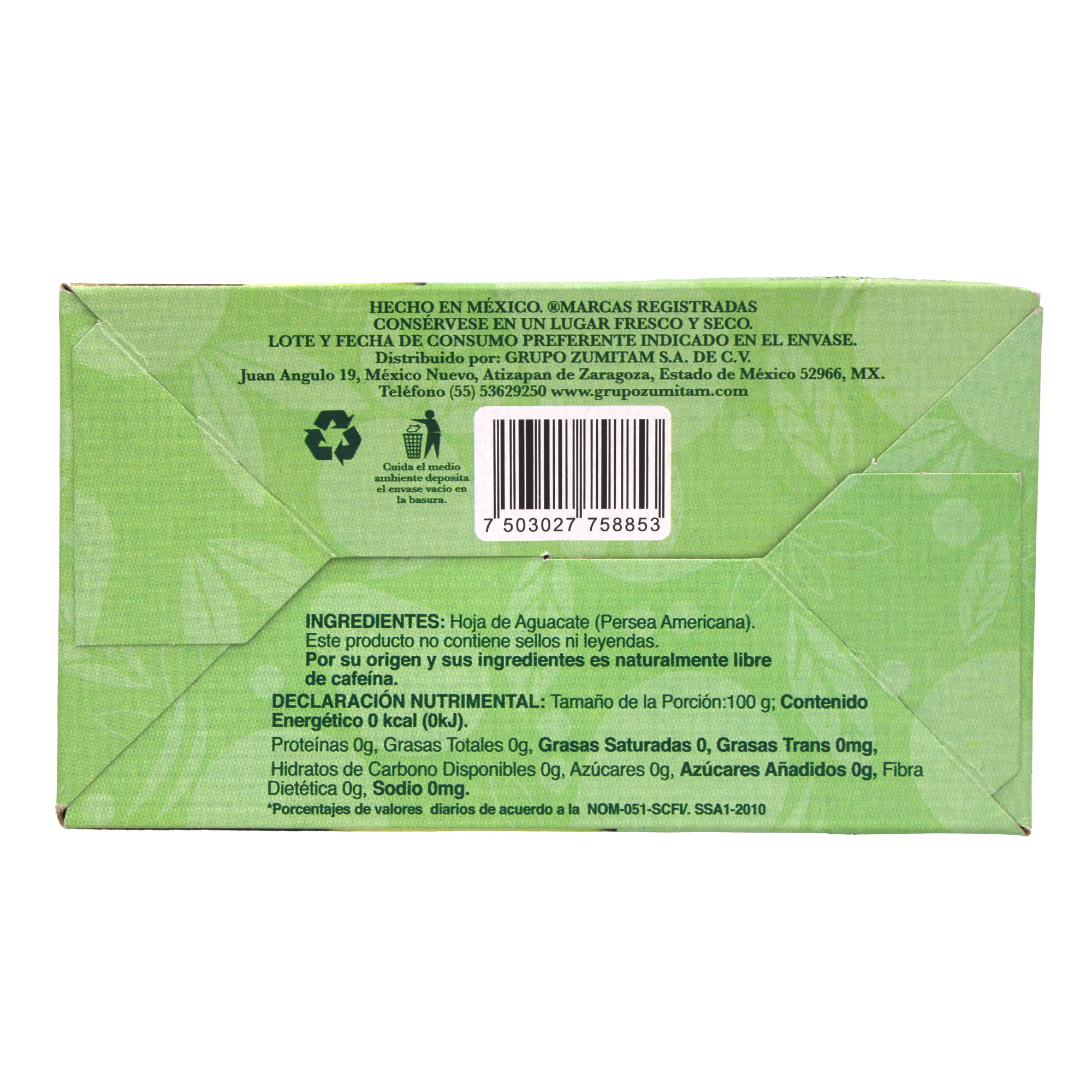 Te Hoja Aguacate 25 Sob 1.2 G C/u