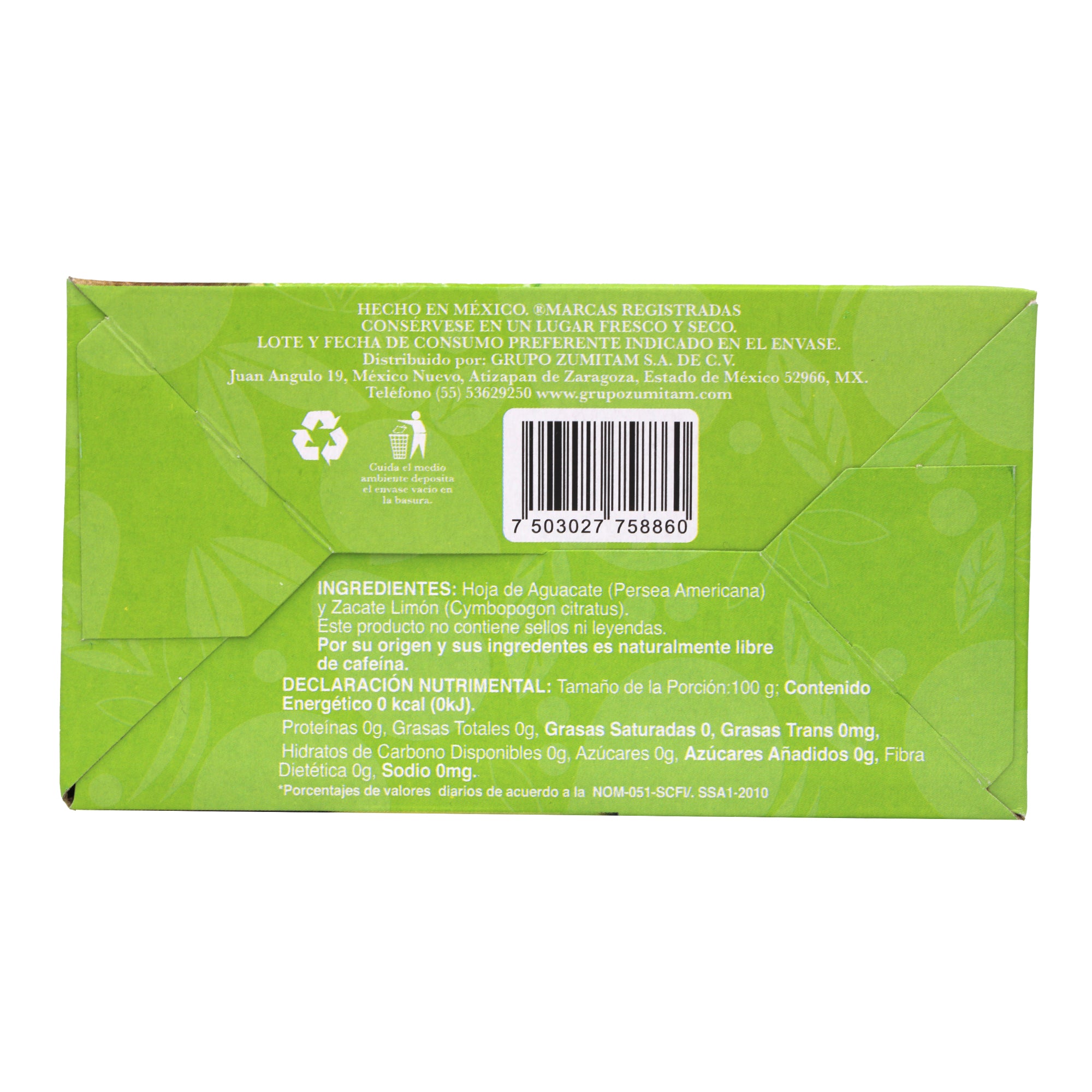 Te Hoja Aguacate Limon 25 Sob 1.2 G C/u
