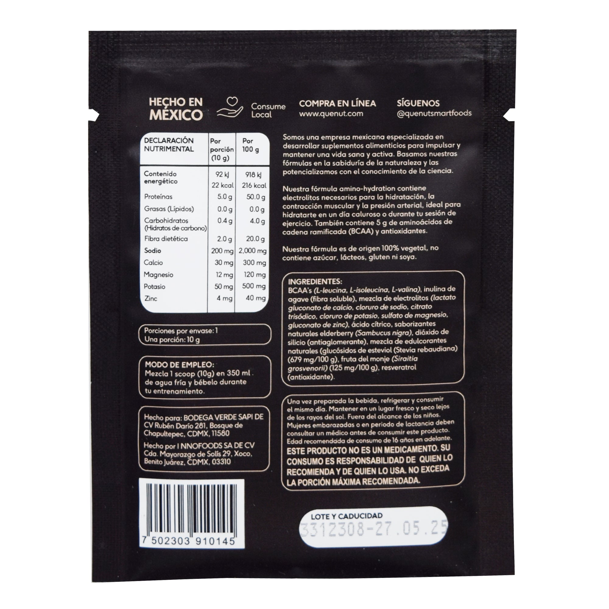 Amino Hydration Moras 10 G (PAQUETE 12)