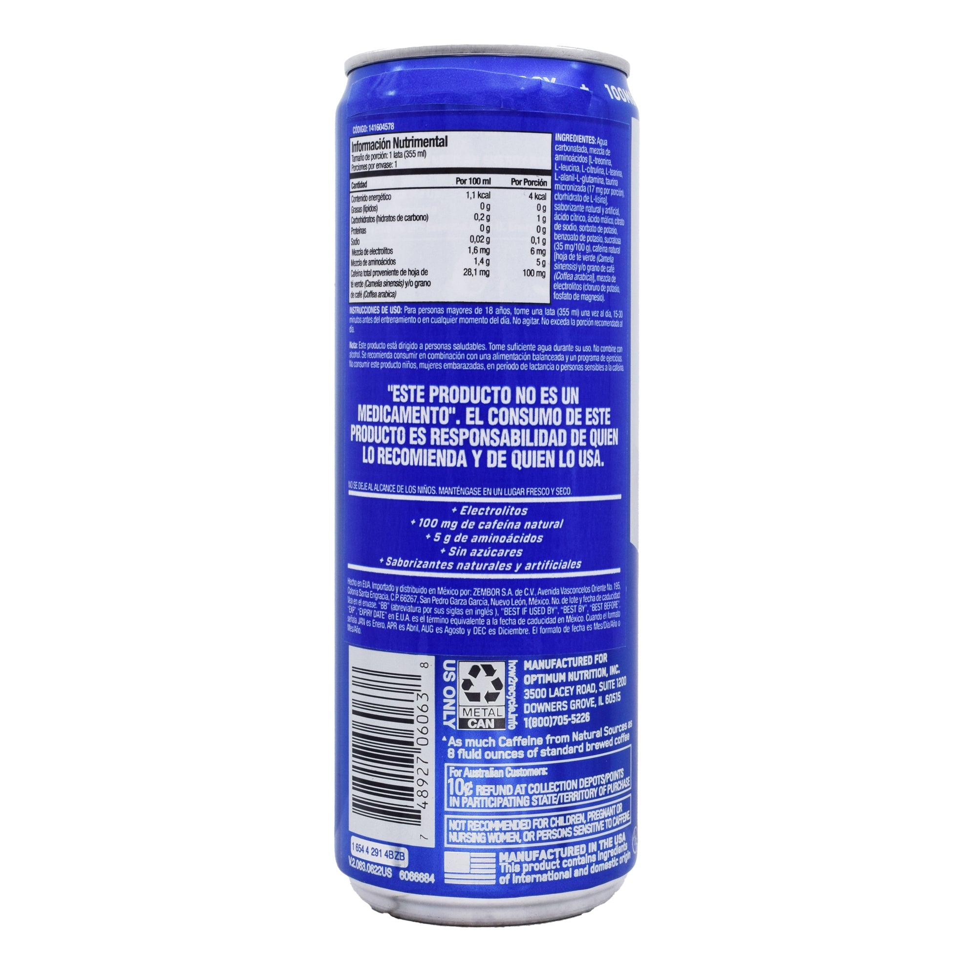 Amin.o. Electrolitos Limonada De Arandano 355 Ml