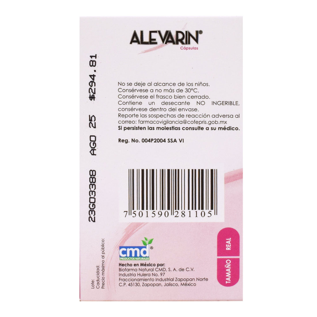 Alevarin 45 Cap CMD | Súper Naturista