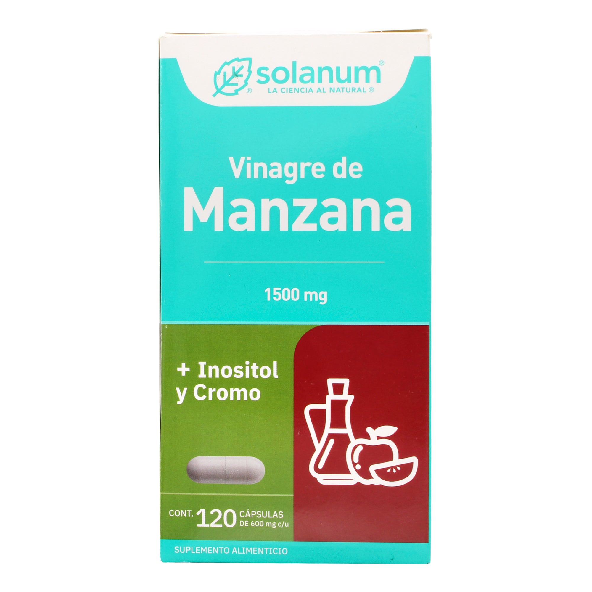 Vinagre De Manzana Inositol Cromo 120 Cap