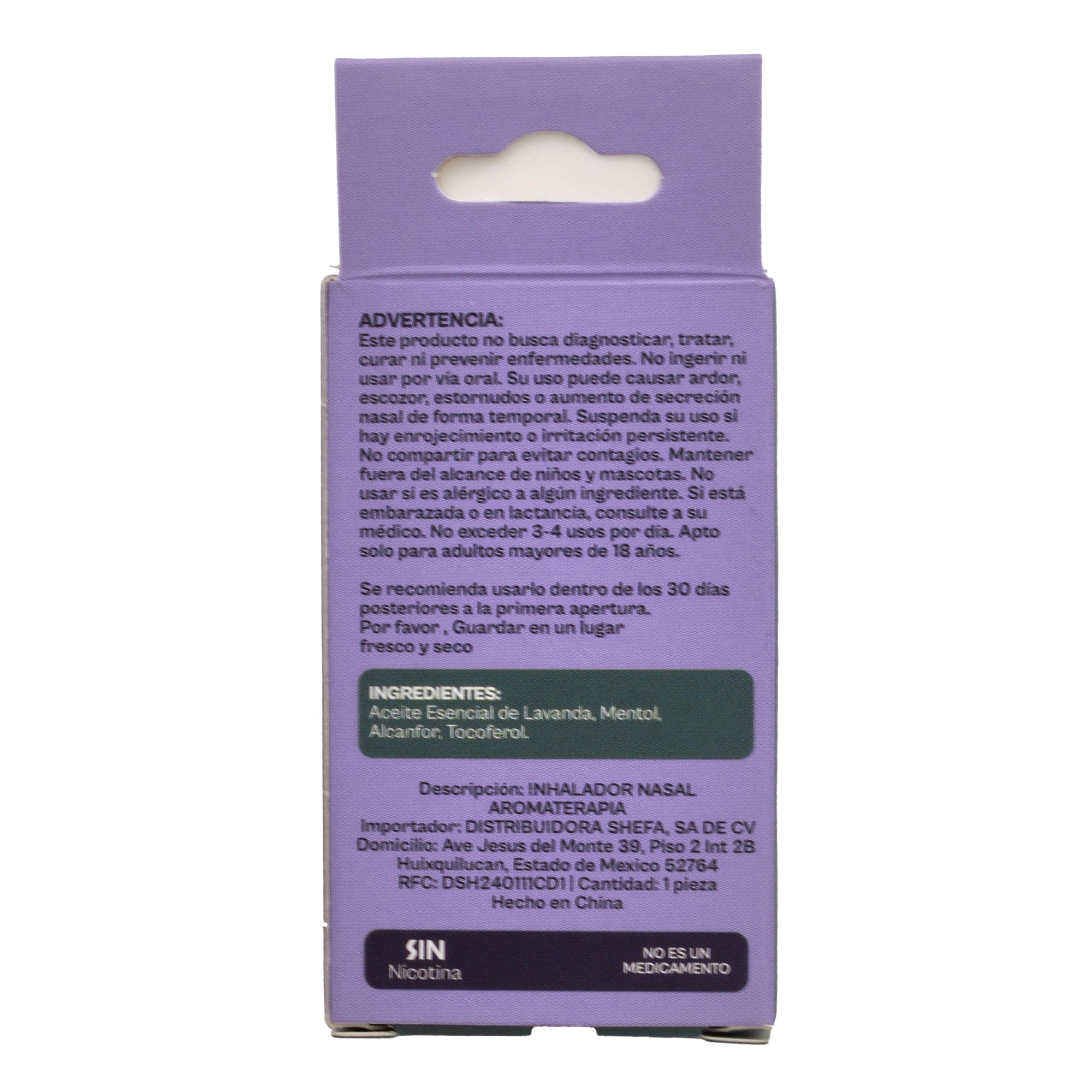 Inhalador Nasal Pure Calm 2 Ml