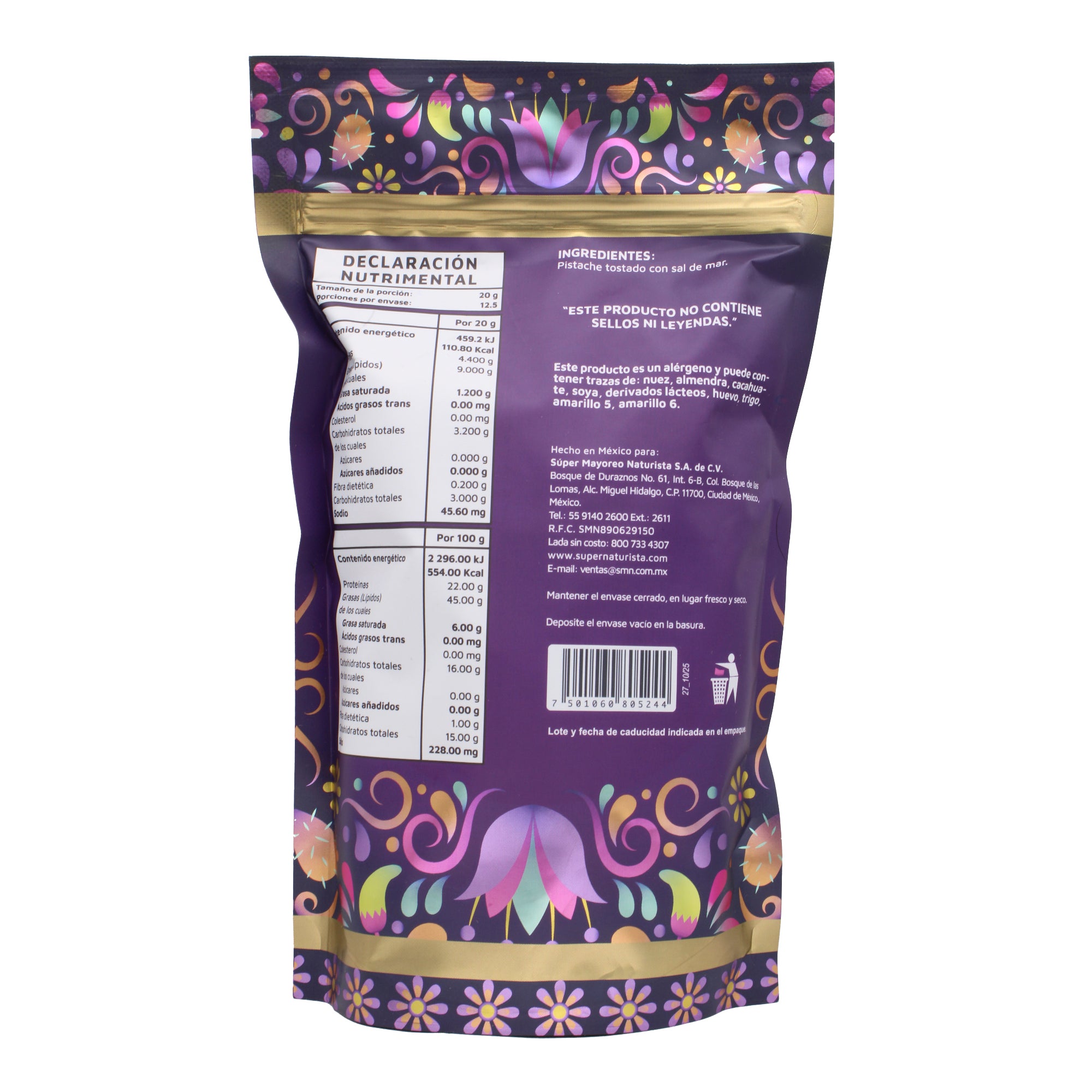 Pistache Sal De Mar 250 G