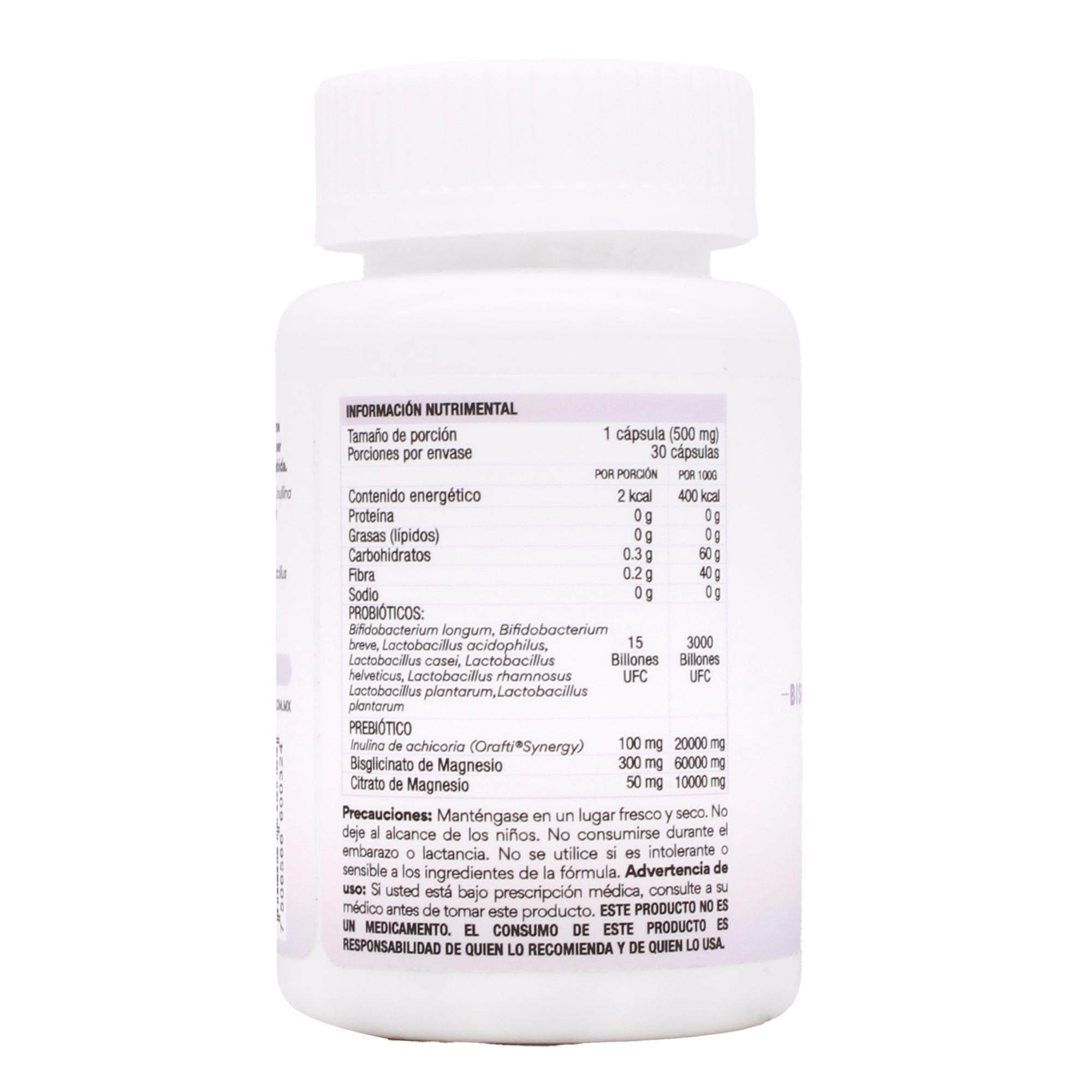 Probioticos 15 Bisglicinato Magnesio 30 Cap