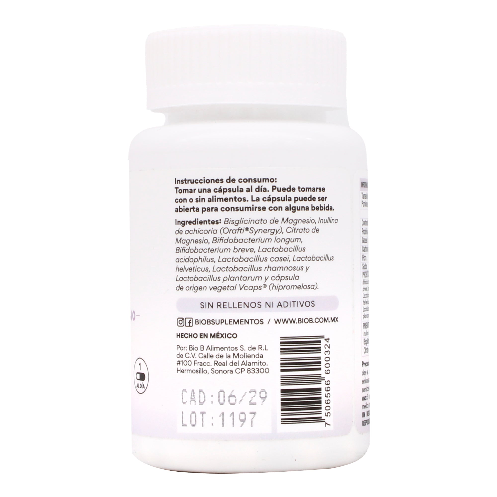Probioticos 15 Bisglicinato Magnesio 30 Cap